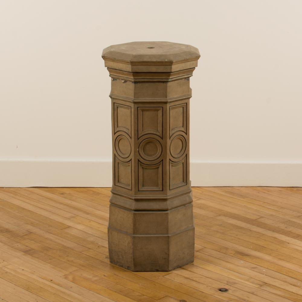 19th Century English Terracotta Pedestal, circa 1860 For Sale 1