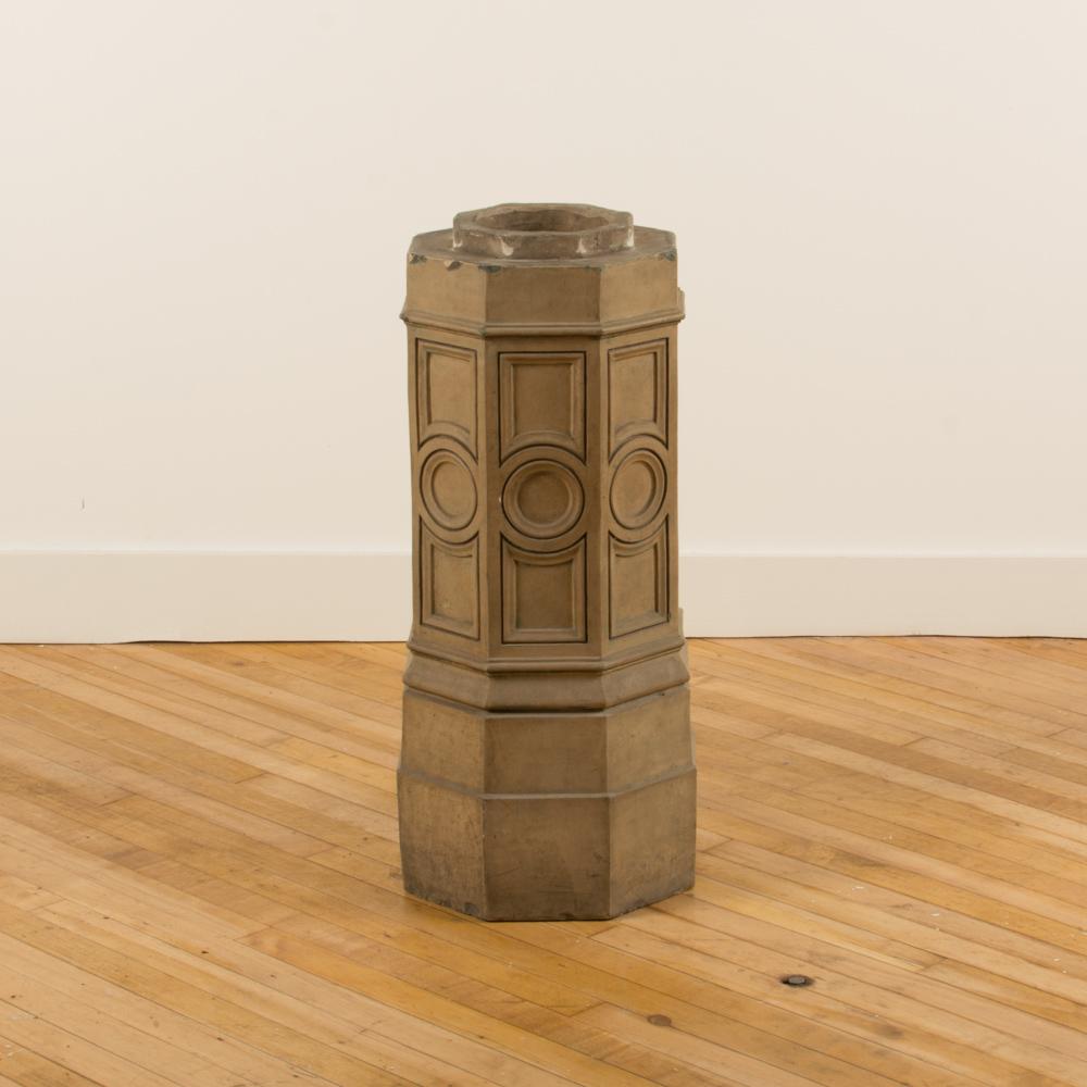 19th Century English Terracotta Pedestal, circa 1860 For Sale 2