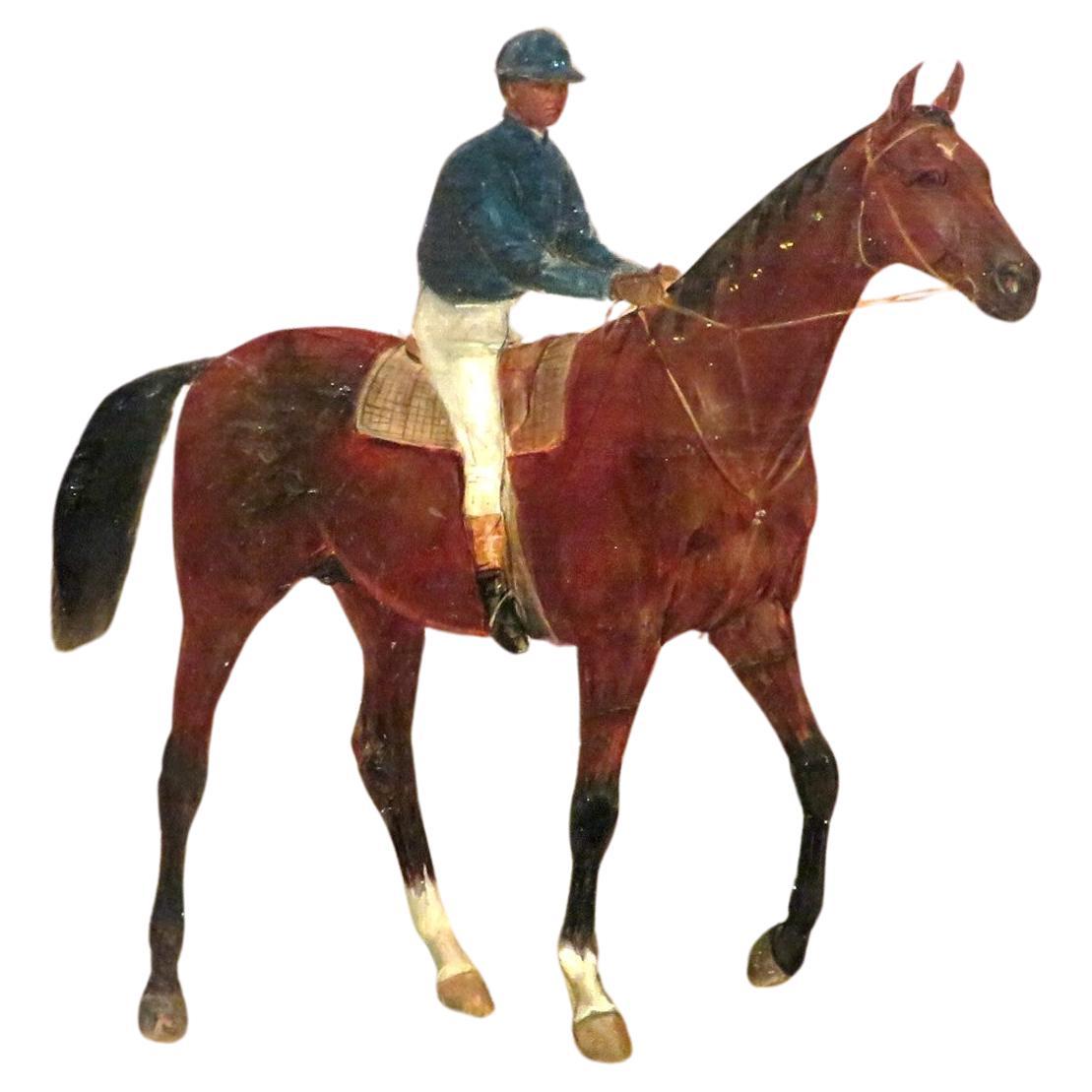 American A 19th Century Equestrian Sporting Painting Titled 'Al Farrow' by Gean Smith For Sale