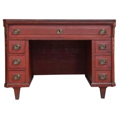 A 19th Century European Painted Kneehole Desk