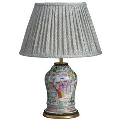 19th Century Famille Rose Vase as a Lamp