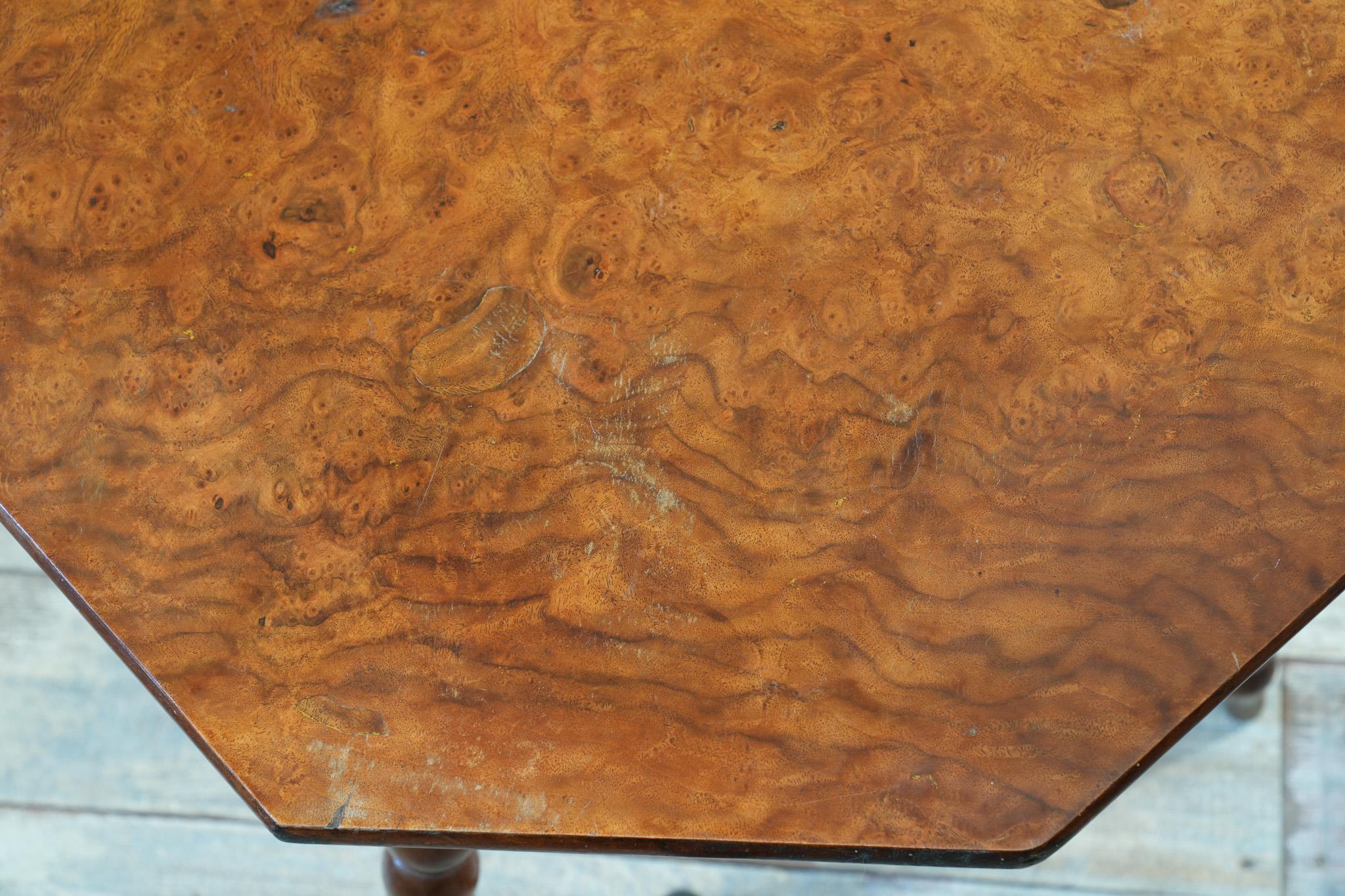 A 19th Century Figured Walnut Occasional Table For Sale 3