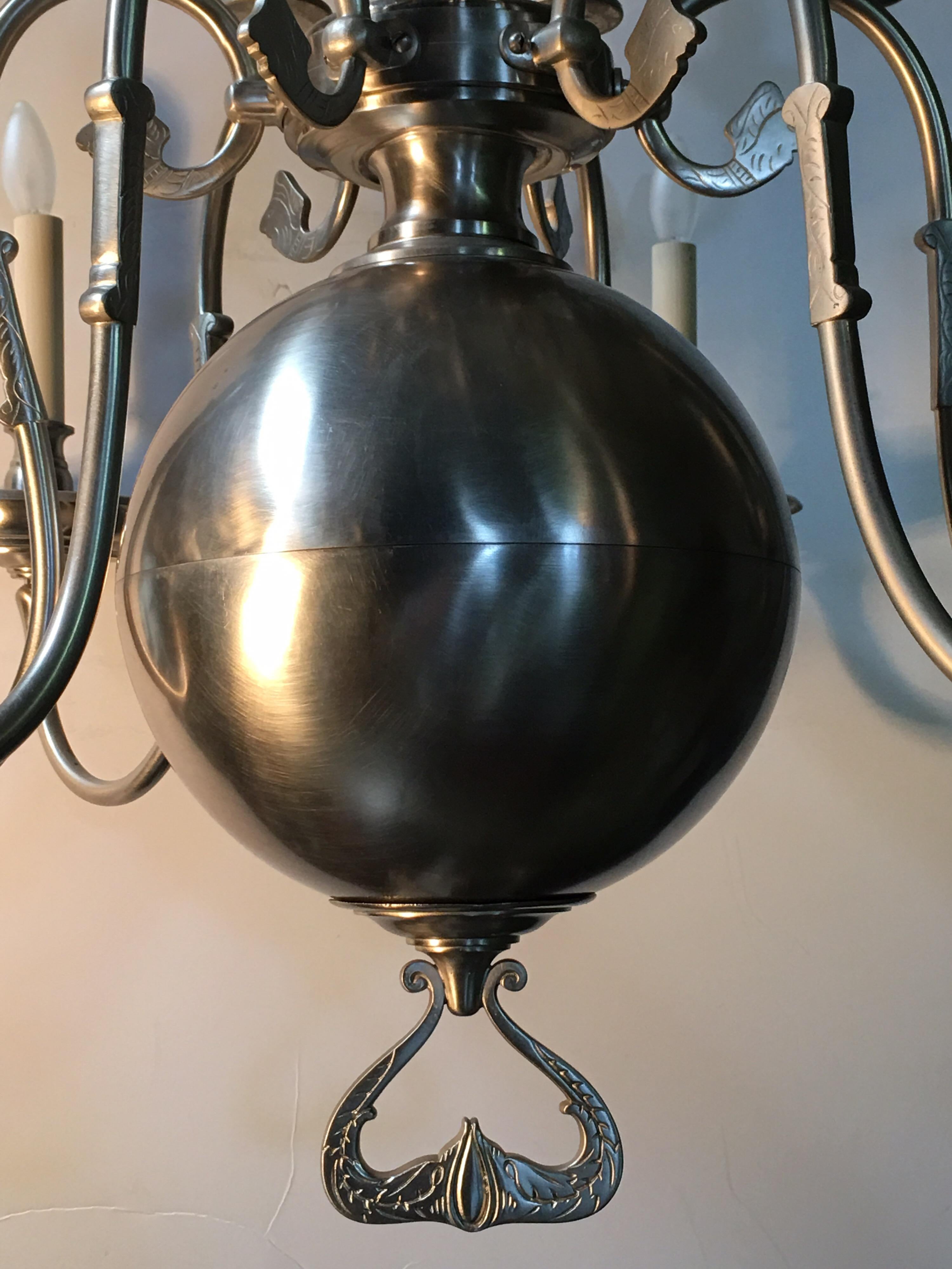 antique pewter chandelier