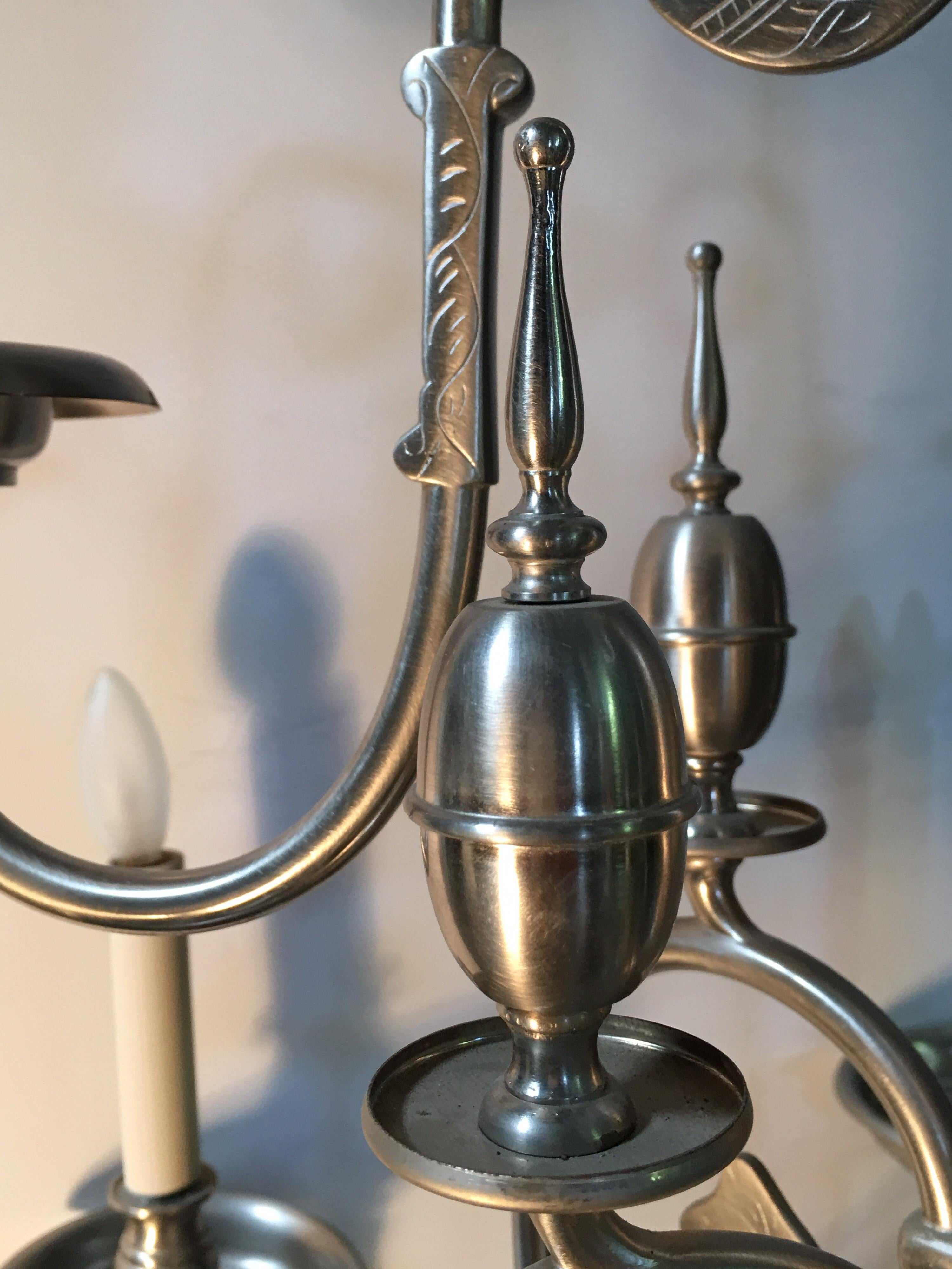 19th Century Flemish Chandelier with a Pewter Finish For Sale 1