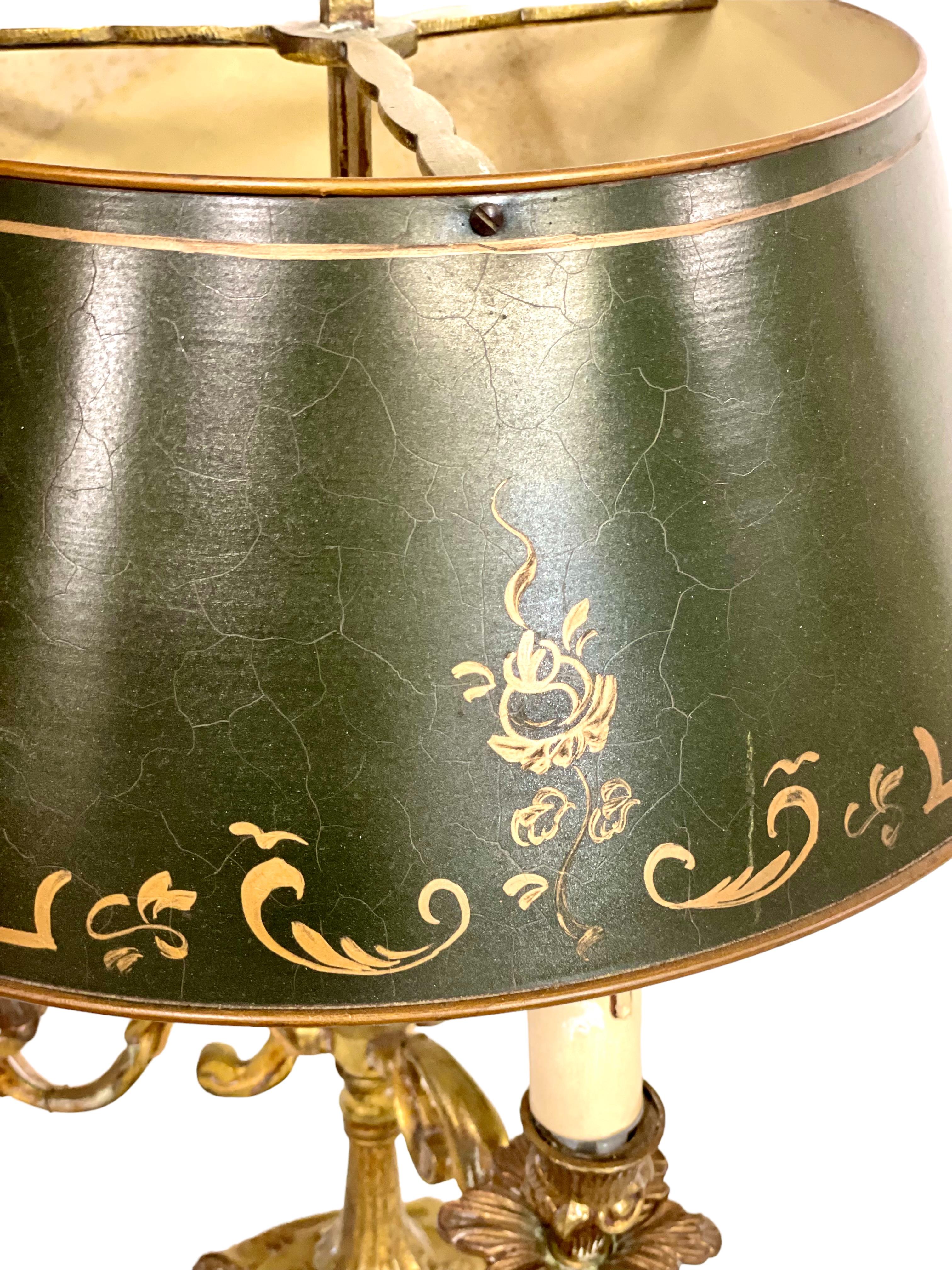19th Century French Bouillotte Table Lamp In Good Condition For Sale In LA CIOTAT, FR