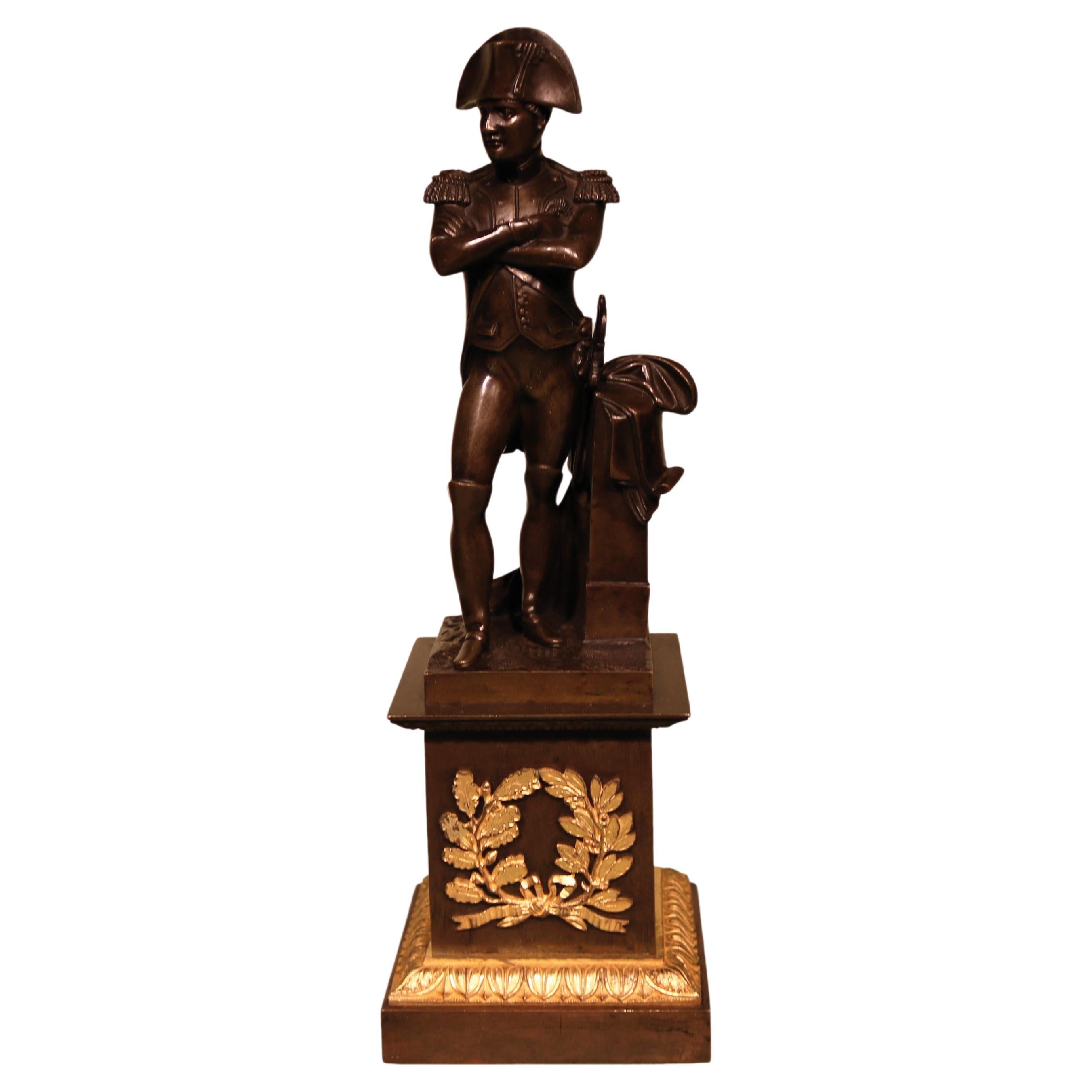 19th Century French Bronze Figure of Napoleon For Sale