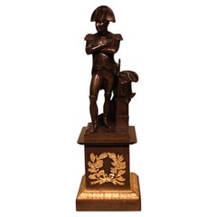 Figura di Napoleone in bronzo francese del XIX secolo