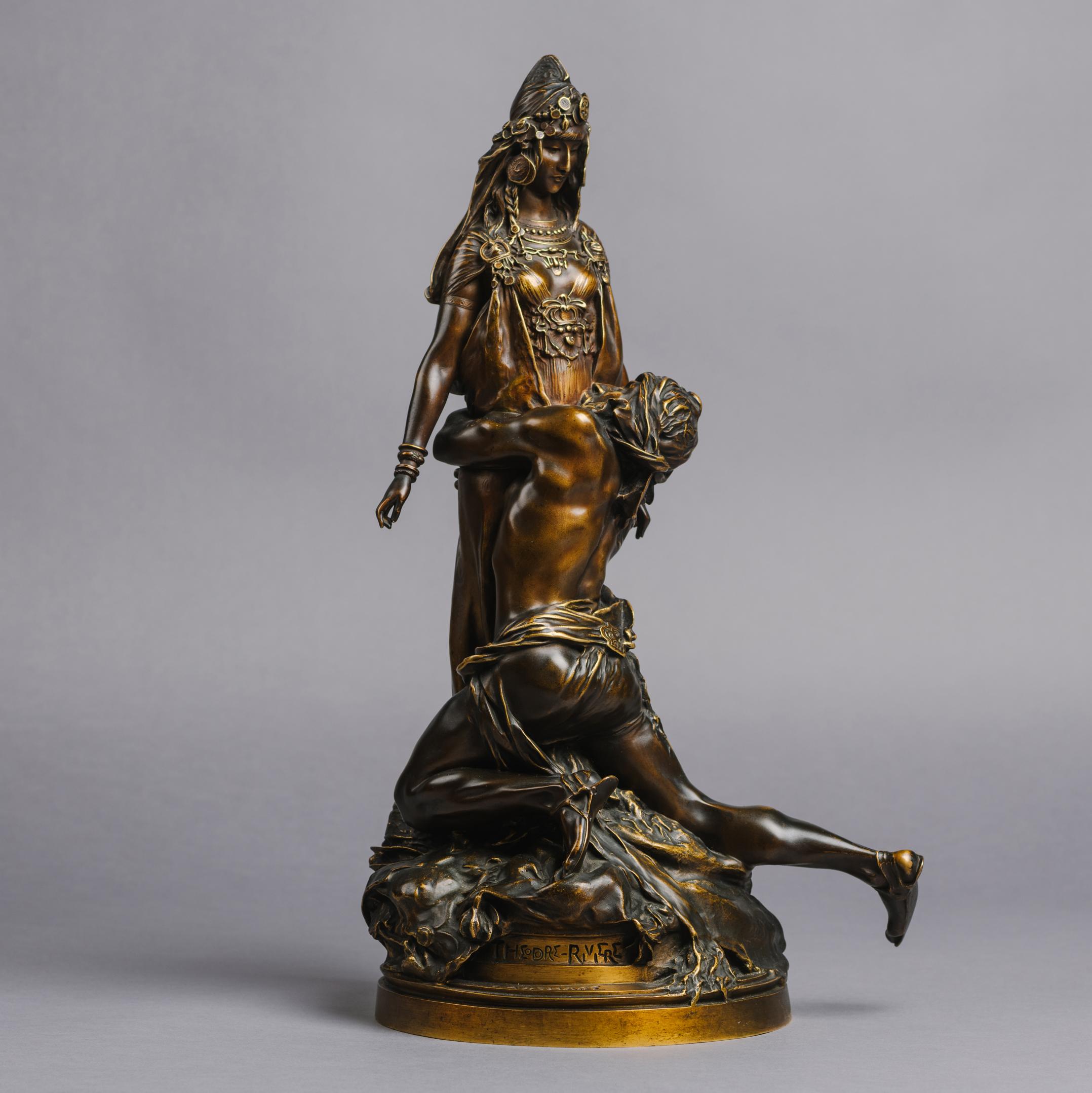 A 19th century French bronze group ‘Carthage’ by Theodore Riviere, cast by Susse Frères.

Signed ‘THEODORE-RIVIERE’ and titled 
