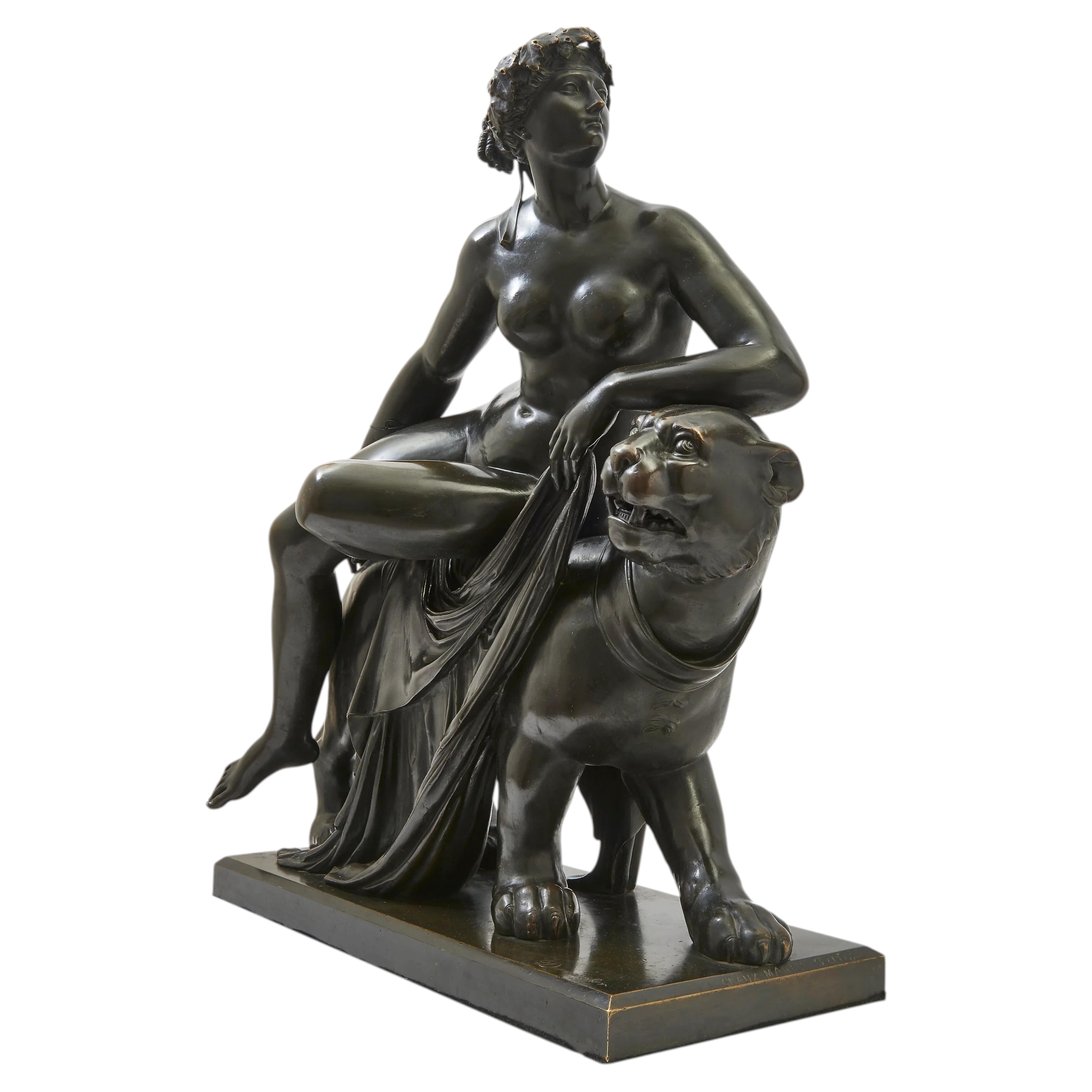 A 19th Century French Bronze Sculpture of “Ariadne on the Panther”