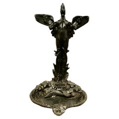 A 19th Century French Cast Iron Umbrella Stand.   