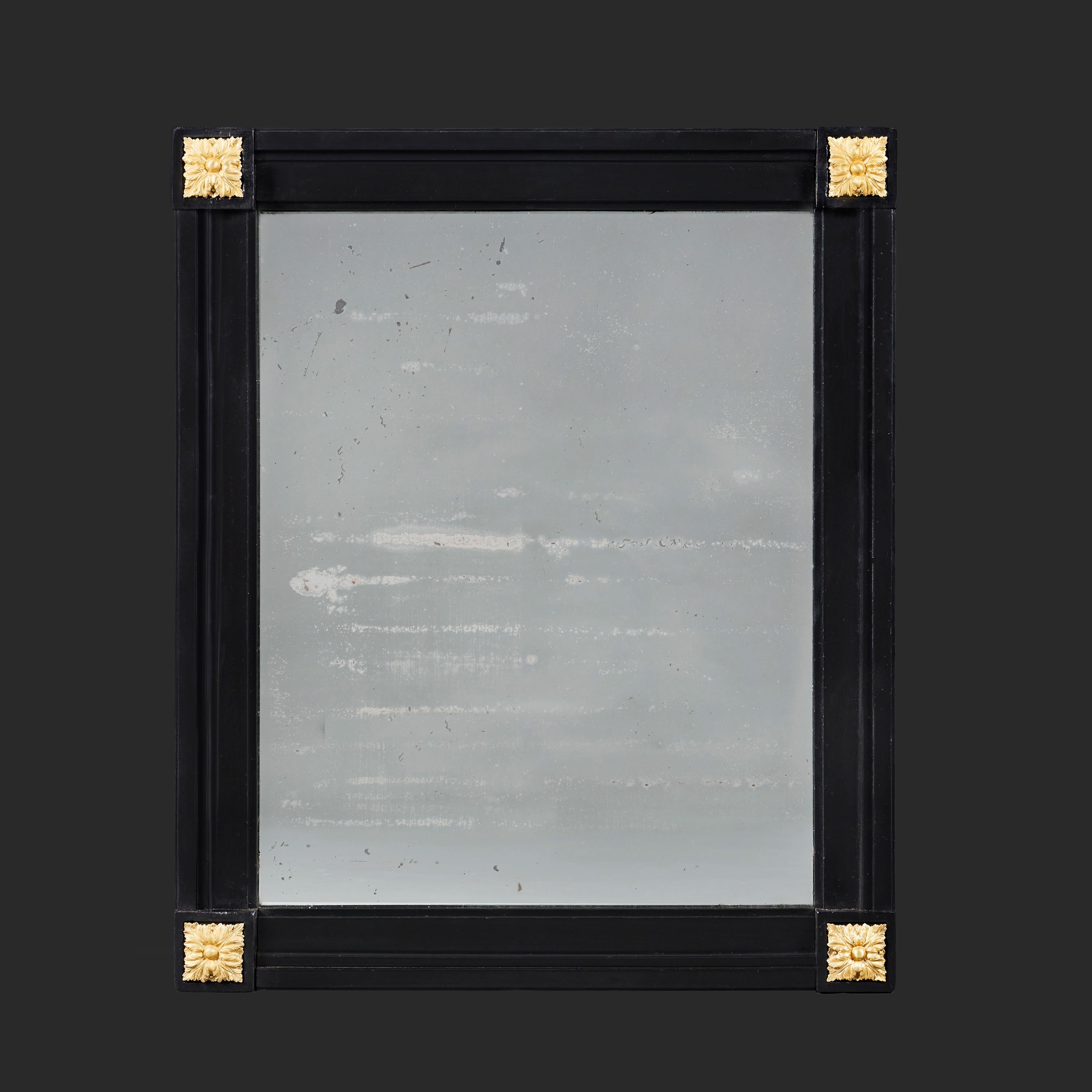 A 19th Century French Ebonised Mirror For Sale 1