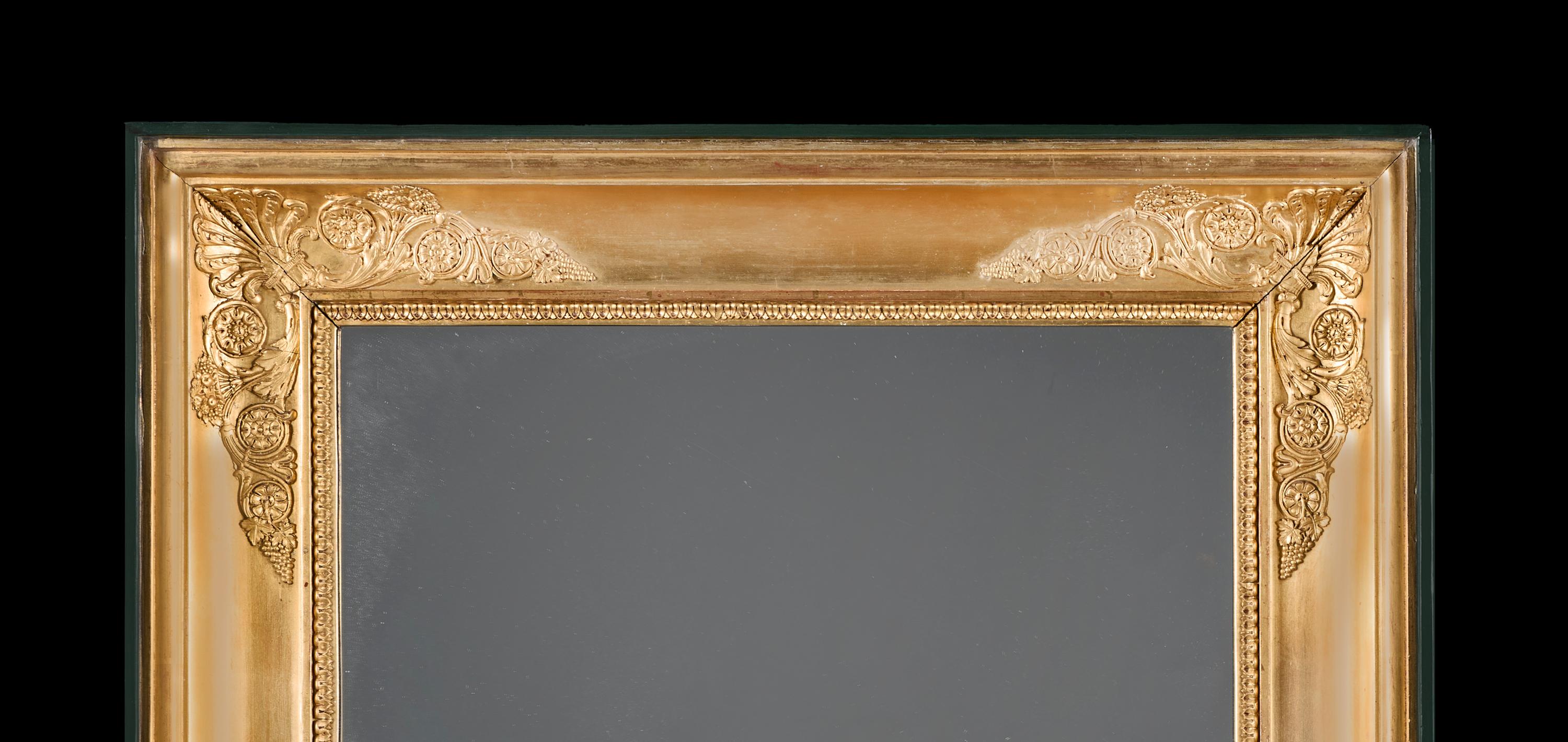 Espejo de madera dorada imperio francés del siglo XIX Imperio en venta