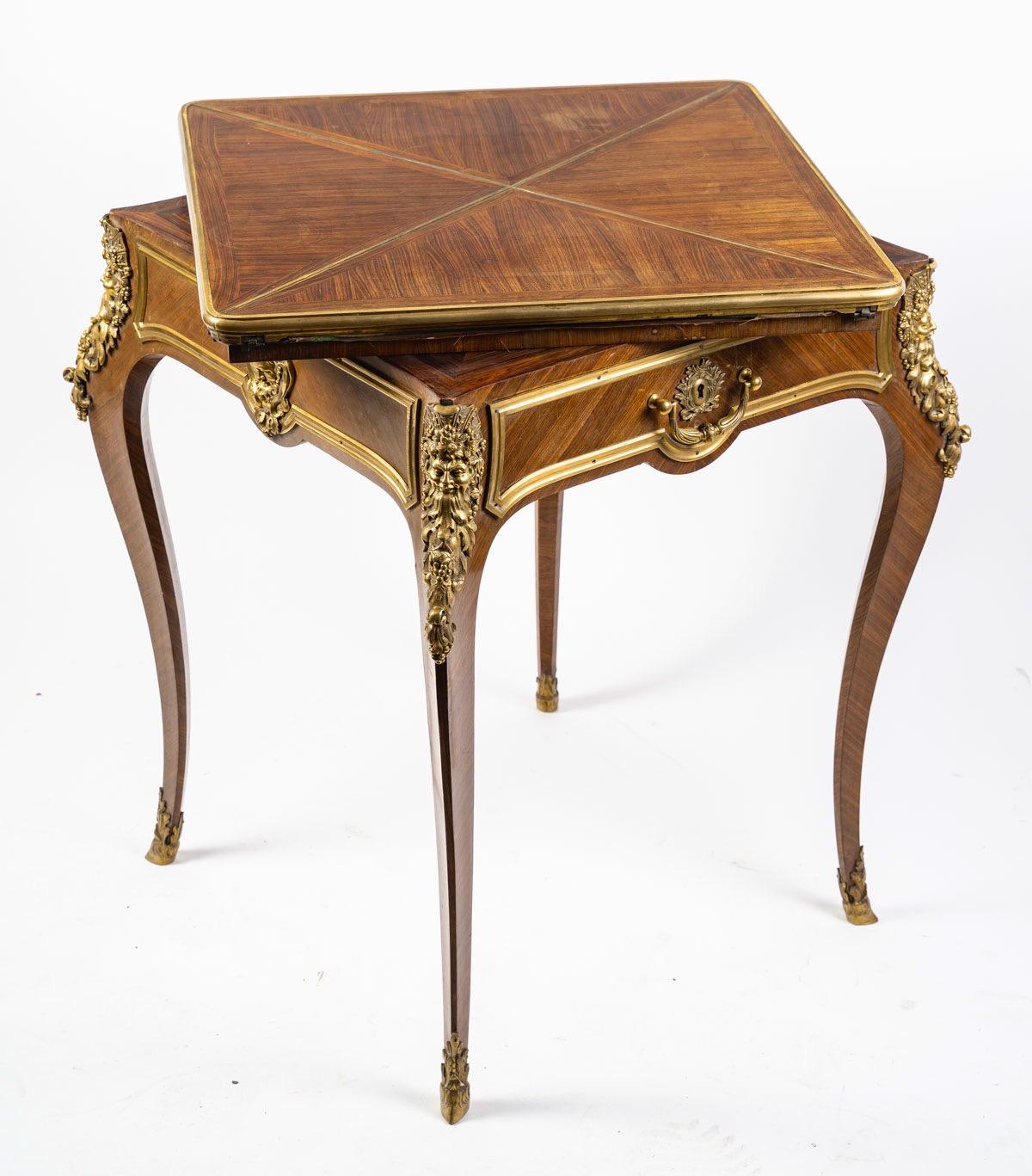 Französischer Kuvertkartentisch von Sormani Paris, 19. Jahrhundert, um 1880 im Zustand „Gut“ im Angebot in Saint-Ouen, FR