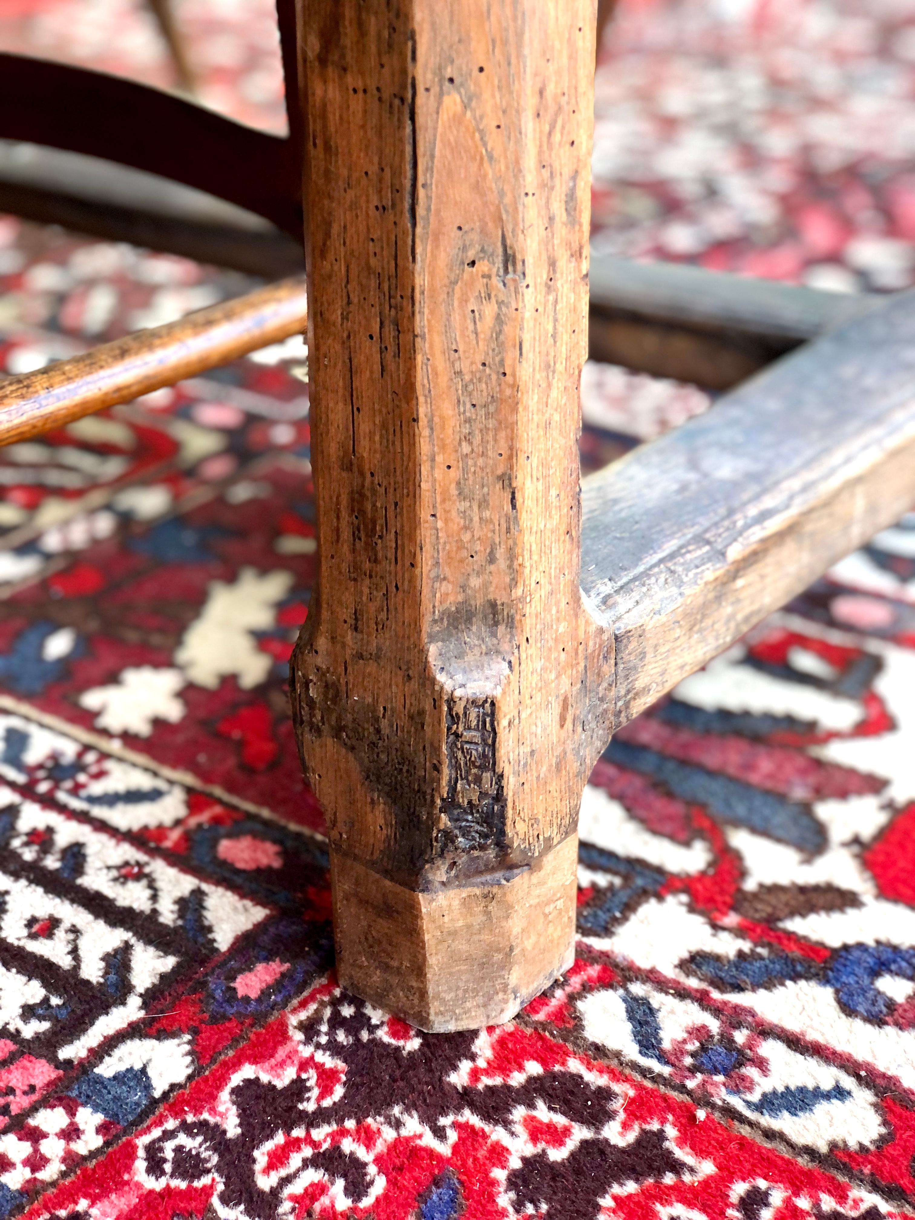 Hardwood 1850s Century French Farmhouse Table For Sale