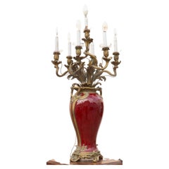 19th Century French Impressive Ormolu-Mounted Vase Centerpiece Candelabra