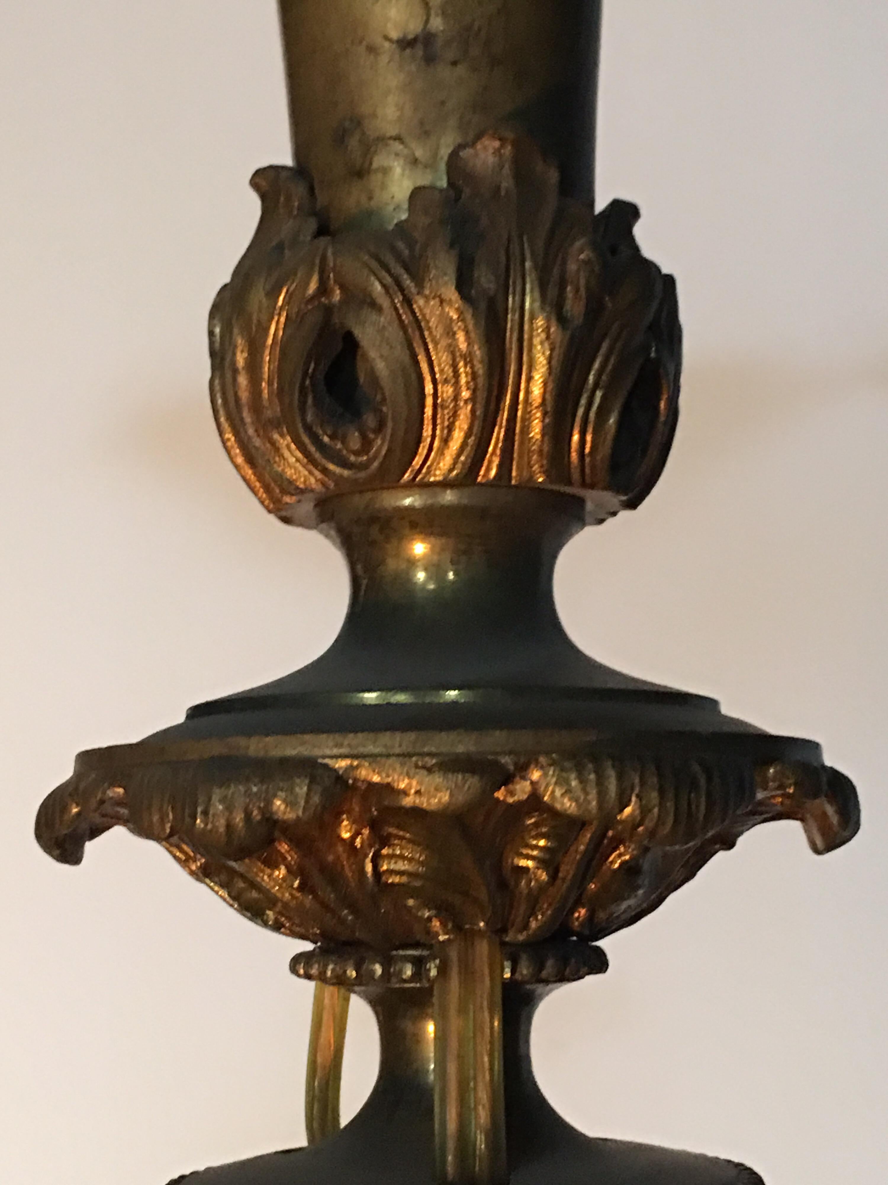 19th Century French Louis XVI Style Twenty Five Light Bronze Chandlier 9