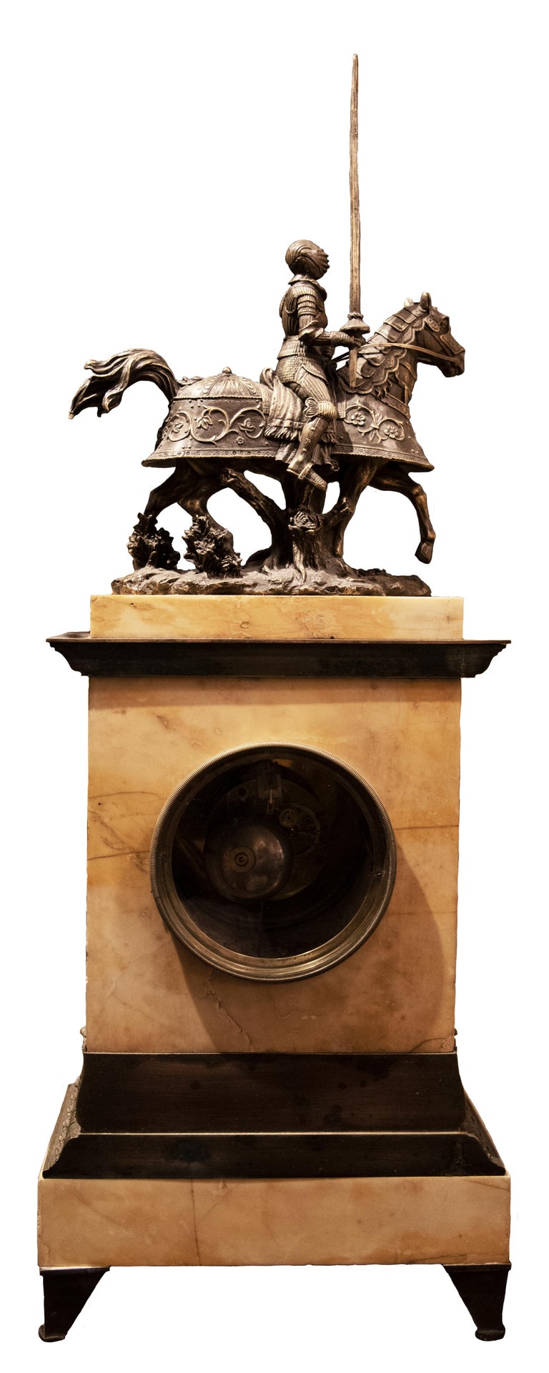 19th Century French Marble Clock For Sale at 1stDibs
