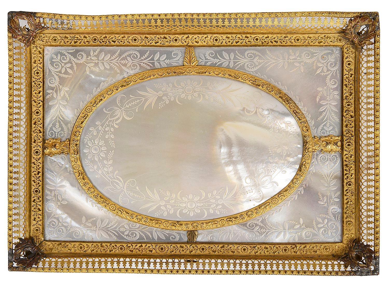 19th Century French Mother-of-Pearl and Ormolu 'Palais Royal' Perfum For Sale 1