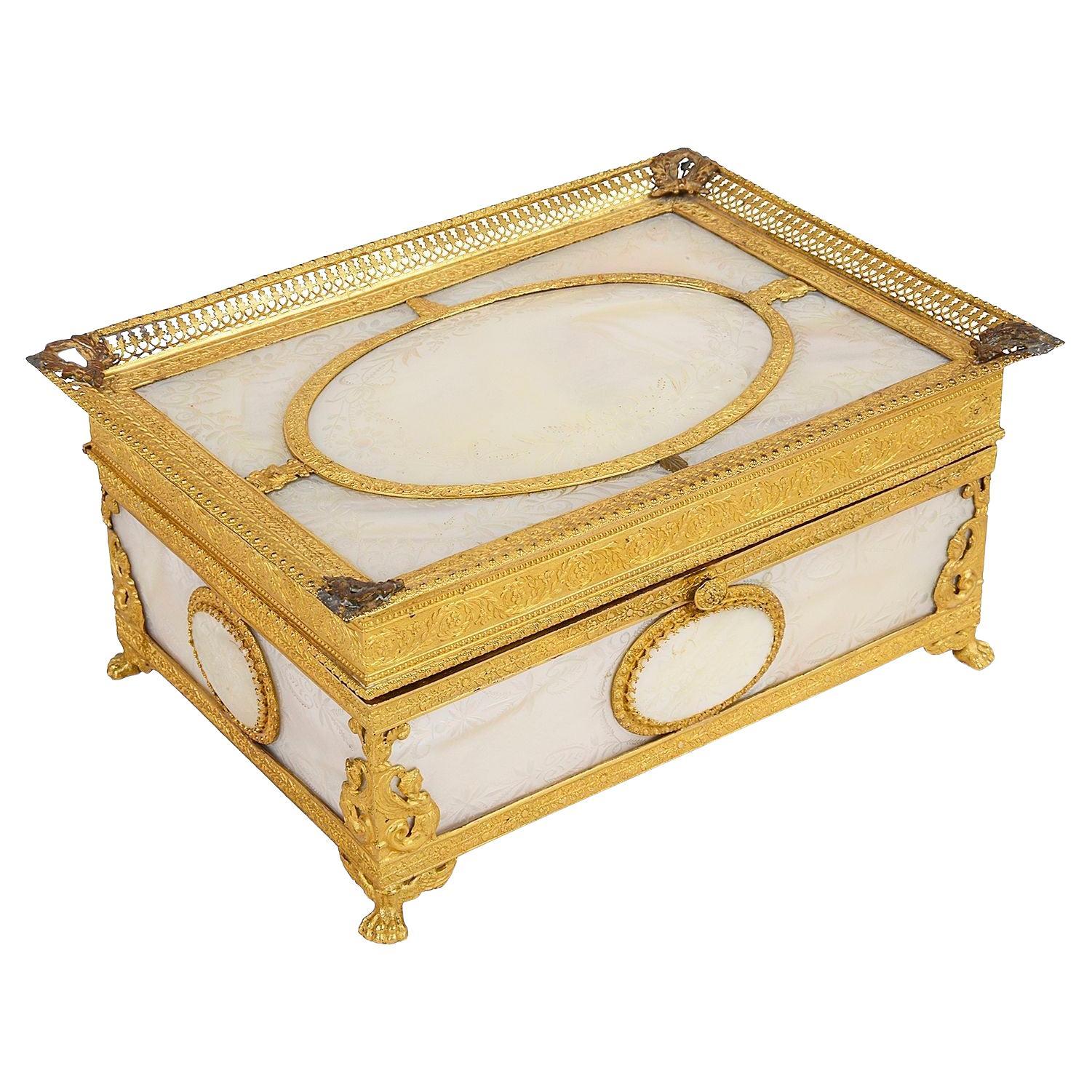 19th Century French Mother-of-Pearl and Ormolu 'Palais Royal' Perfum For Sale