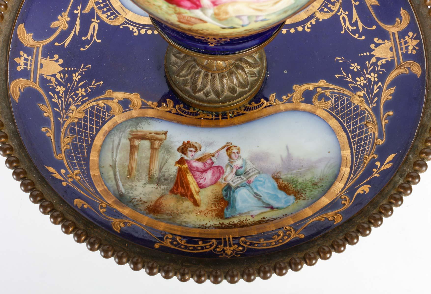 Late 19th Century A 19th Century French Napoléon III Sèvres Porcelain Surtout de Table