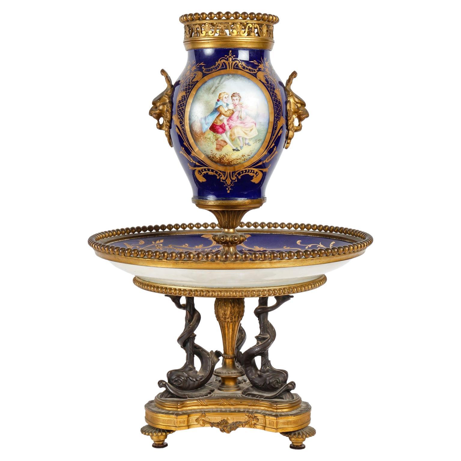 A 19th Century French Napoléon III Sèvres Porcelain Surtout de Table