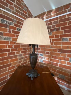 19th Century French Neo-Greek Classical Bronze Lamp by Henry Cahieux