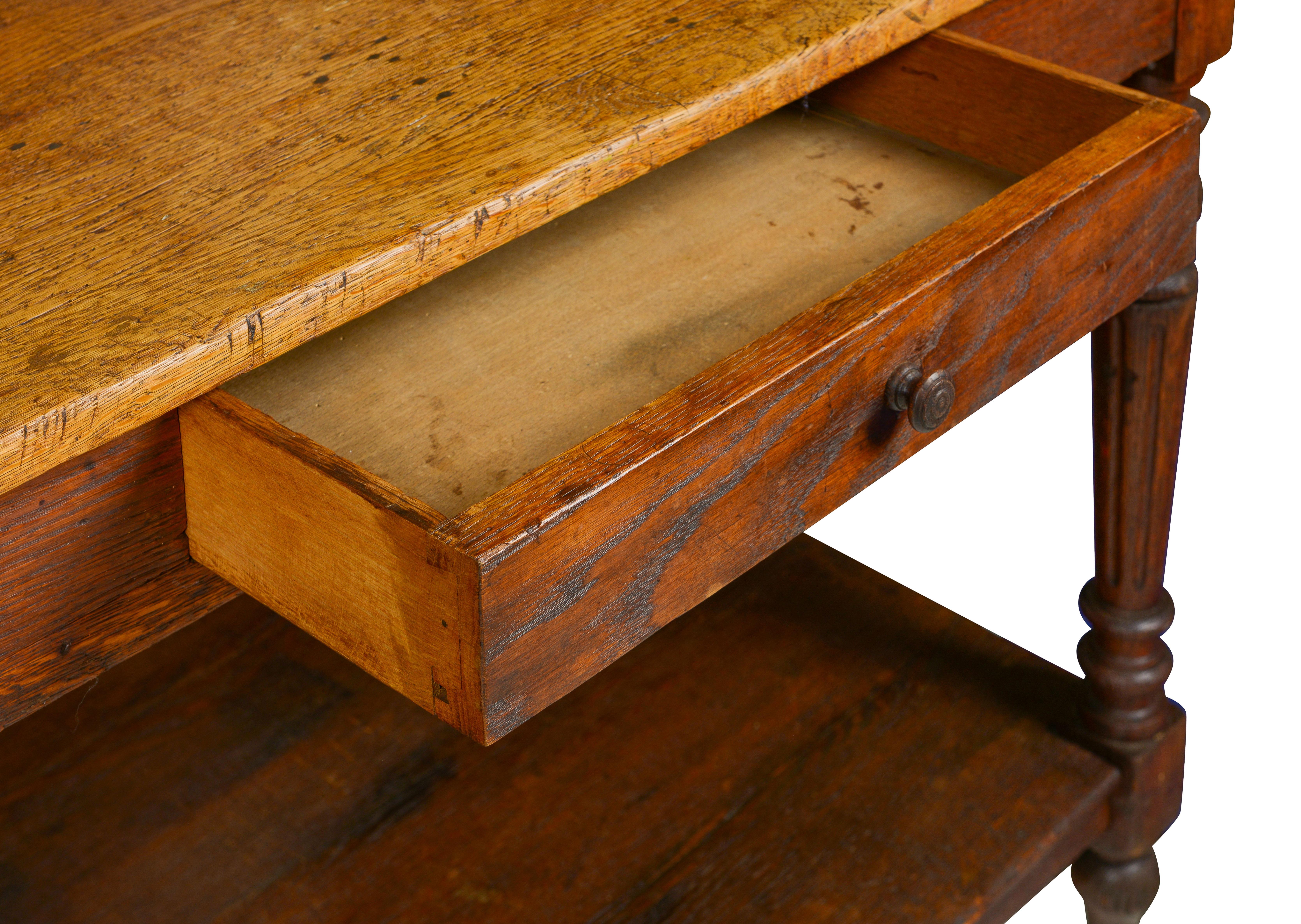 A 19th Century French Oak Draper's Table For Sale 2