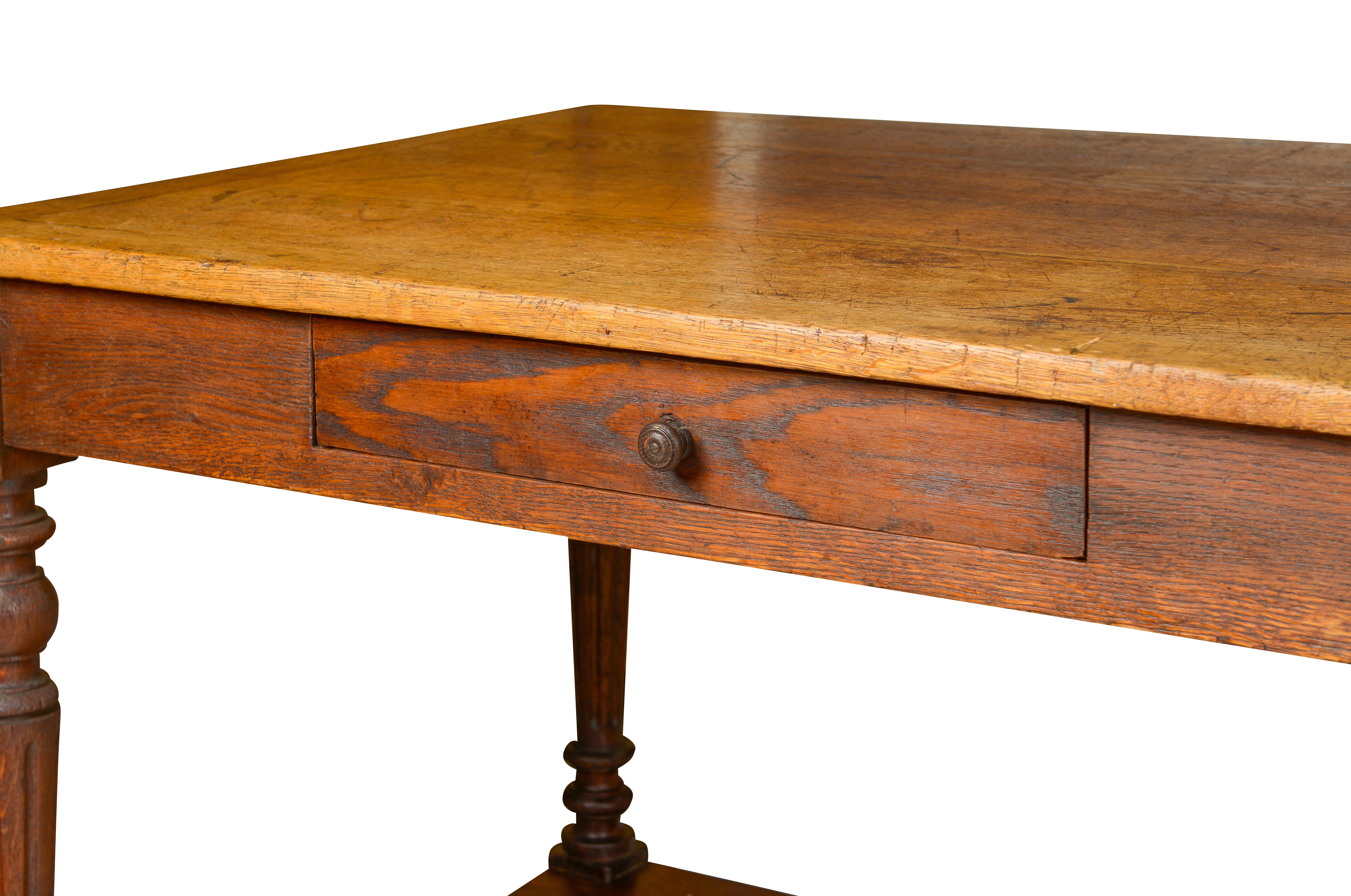 A 19th Century French Oak Draper's Table For Sale 4