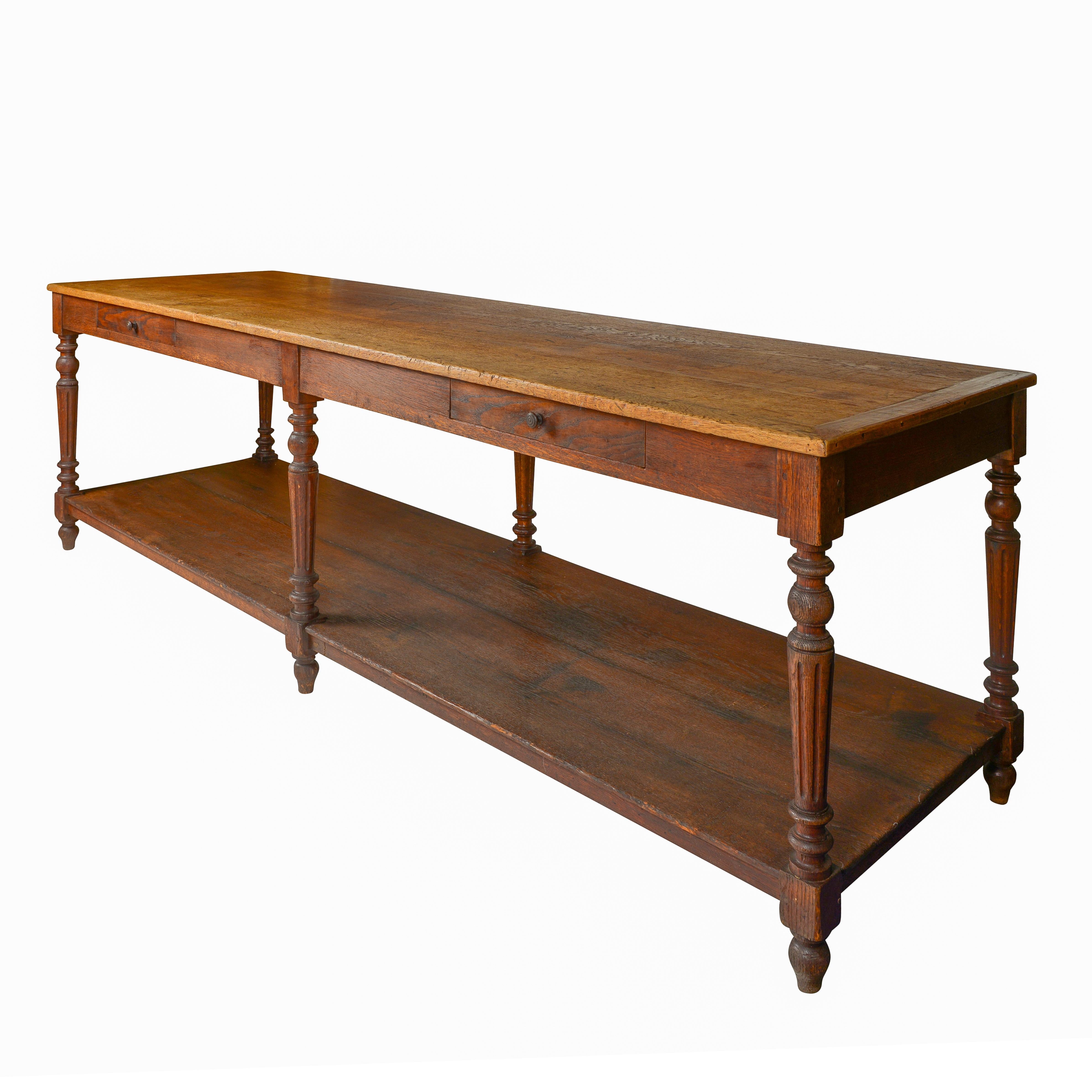 A 19th Century French Oak Draper's Table For Sale 5