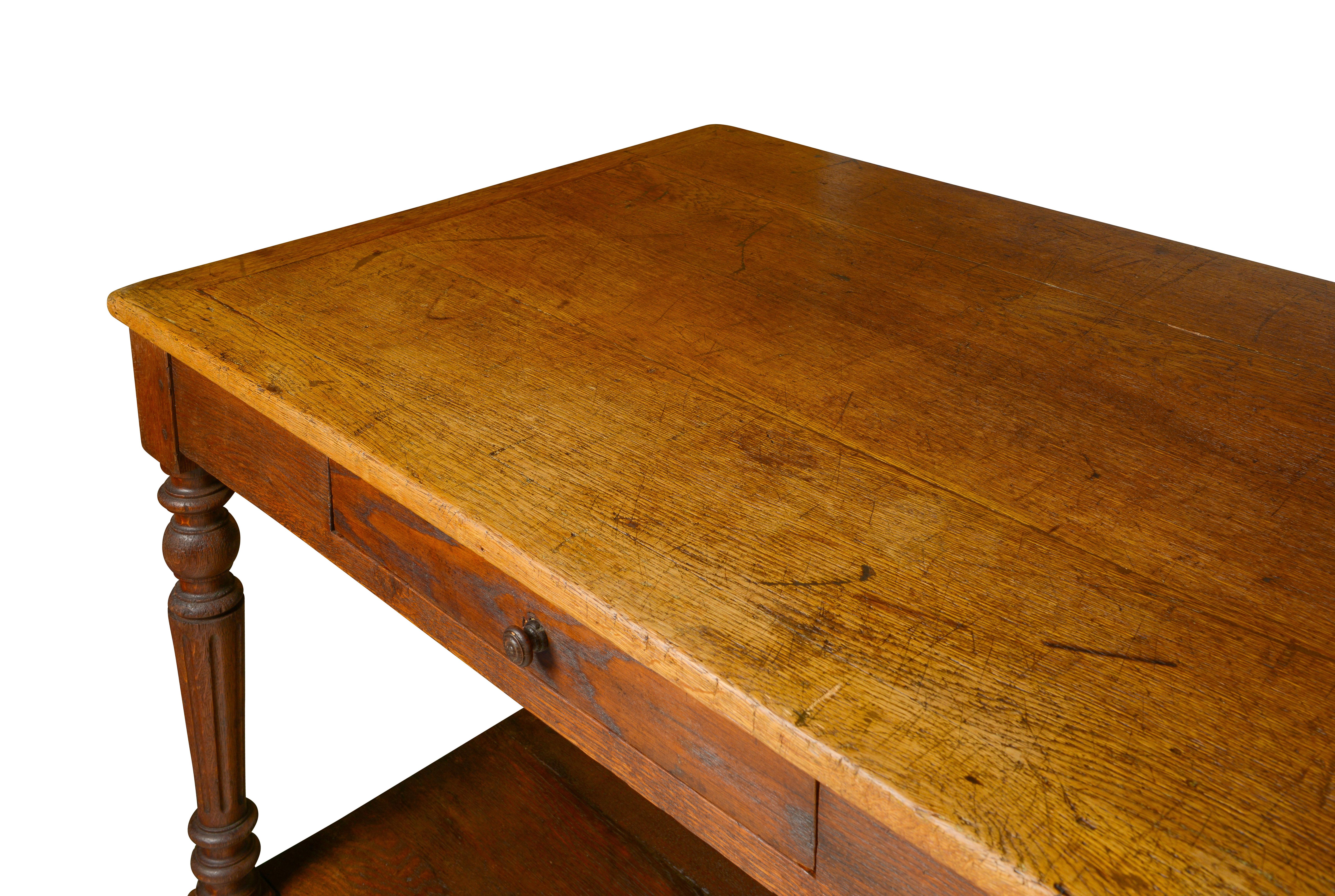A 19th Century French Oak Draper's Table For Sale 6