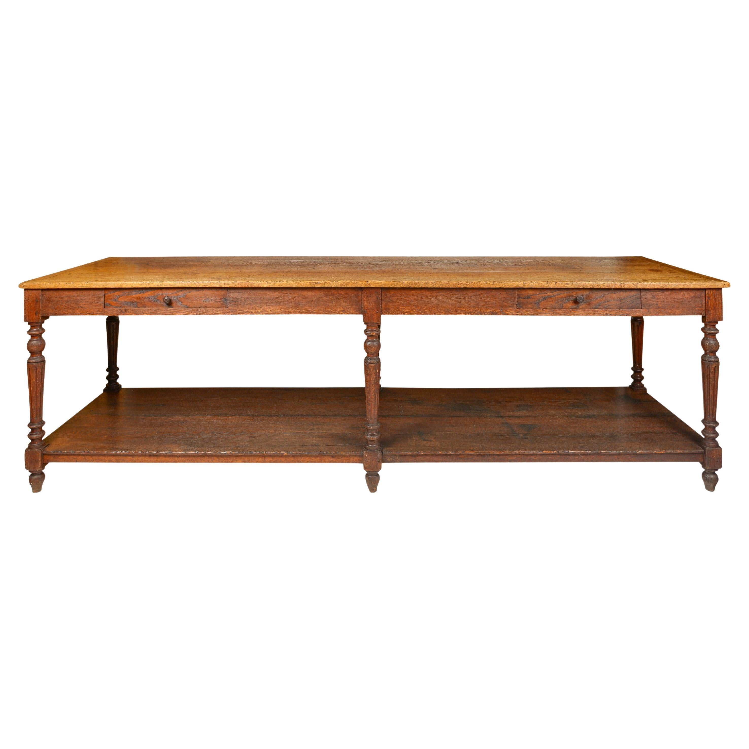 A 19th Century French Oak Draper's Table For Sale