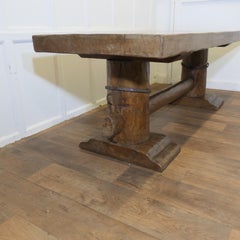 A 19th Century French Oak Refectory Table  Very Heavy Solid Oak Country Table