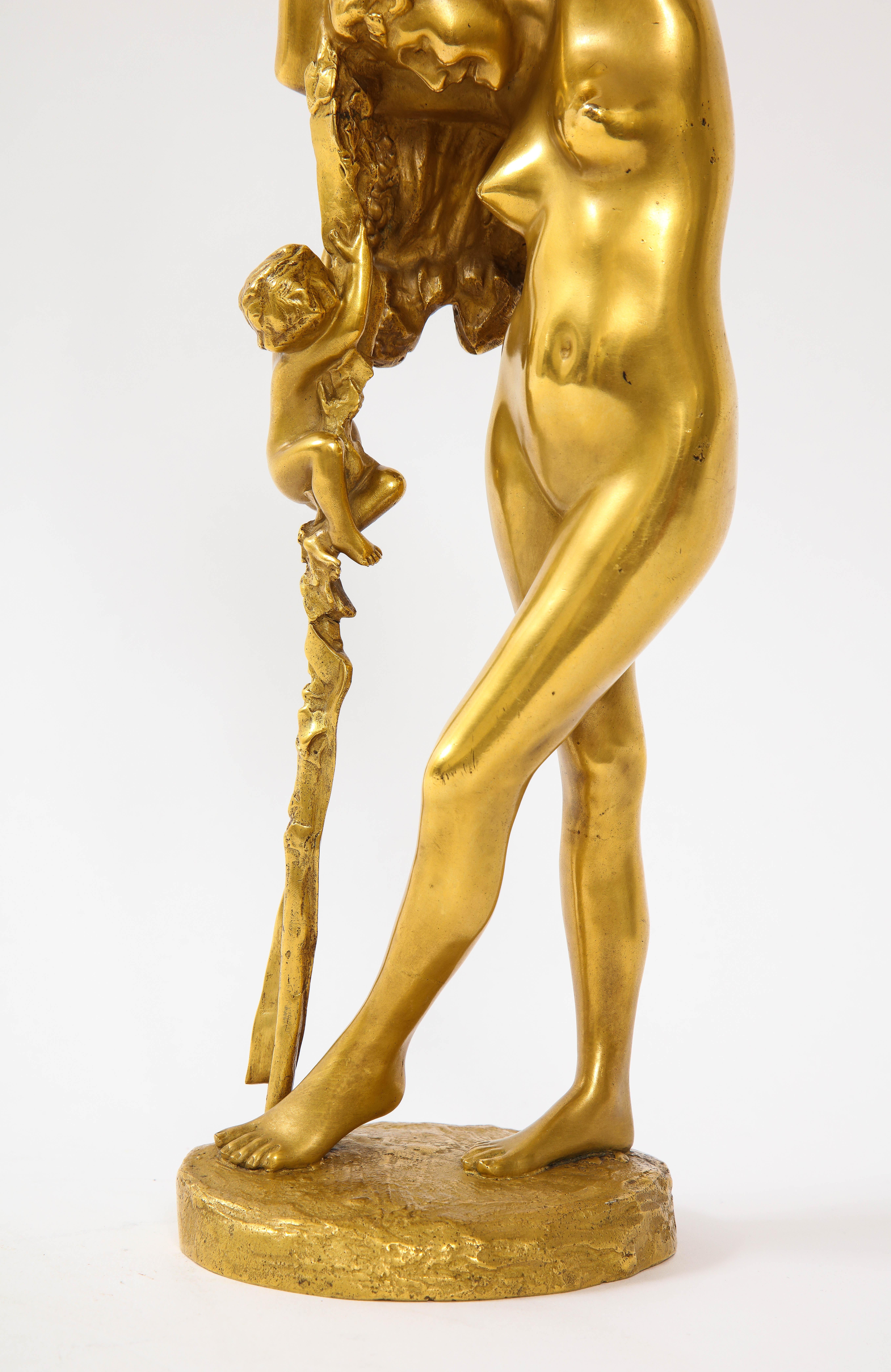 Französische Ormolu-Skulptur einer Baccante, 19. Jahrhundert, von Jean-Léon Gérôme im Angebot 3
