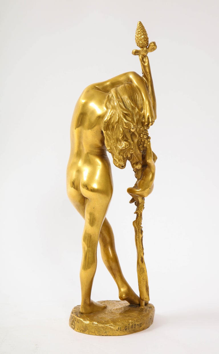 19th Century French Ormolu Sculpture of a Baccante, by Jean-Léon Gérôme For Sale 2