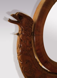 19th Century French Oval Mahogany Dressing Mirror