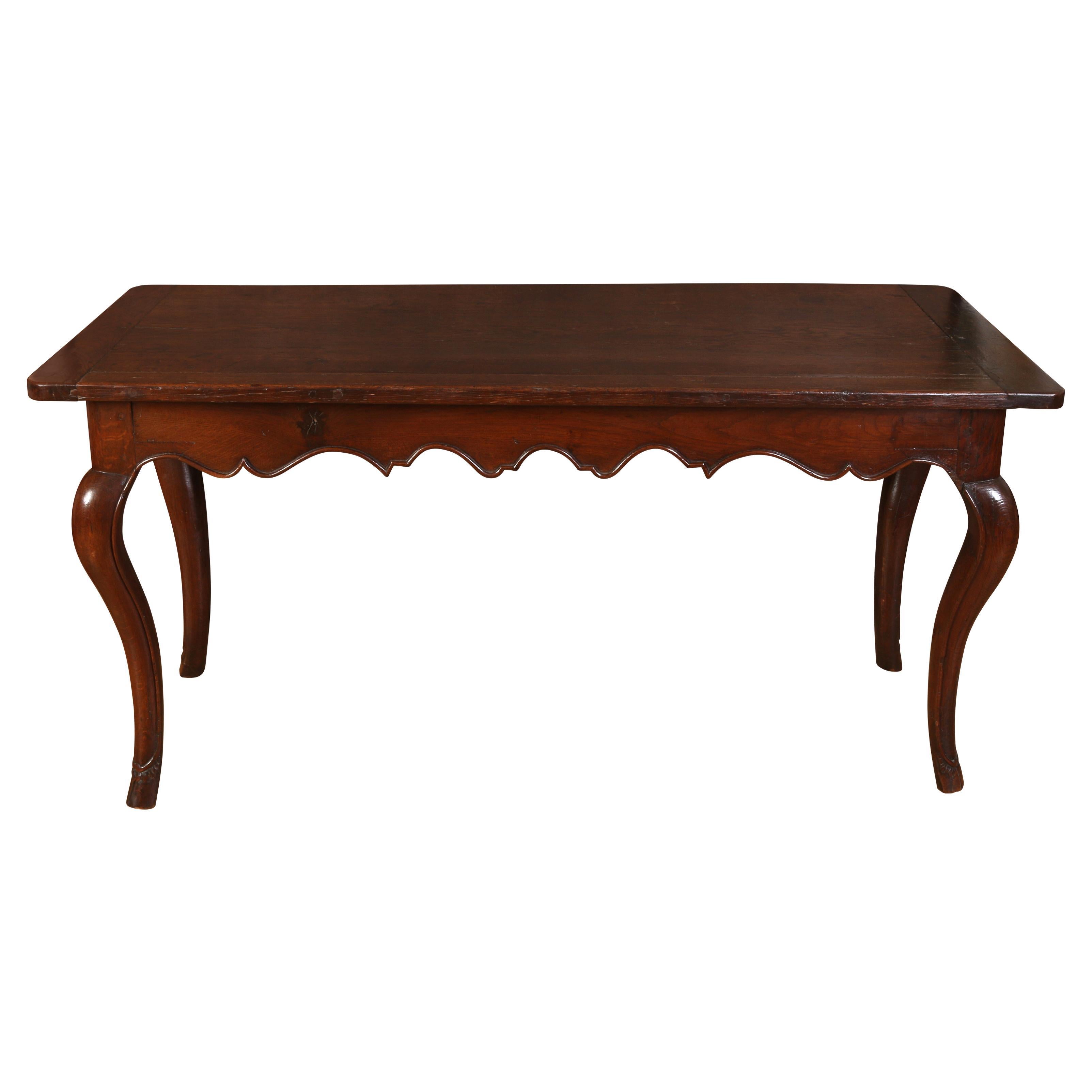 A 19th Century French Provincial Oak Hall Table   For Sale
