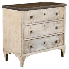 A 19th Century French Provincial Painted Chest of Drawers