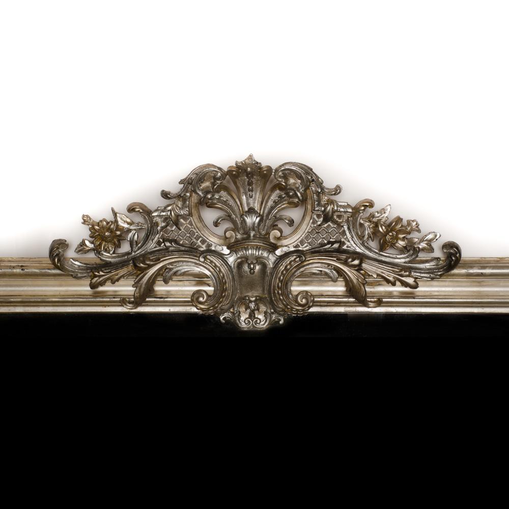 19th Century French Silver Gilt Mirror In Good Condition In Philadelphia, PA
