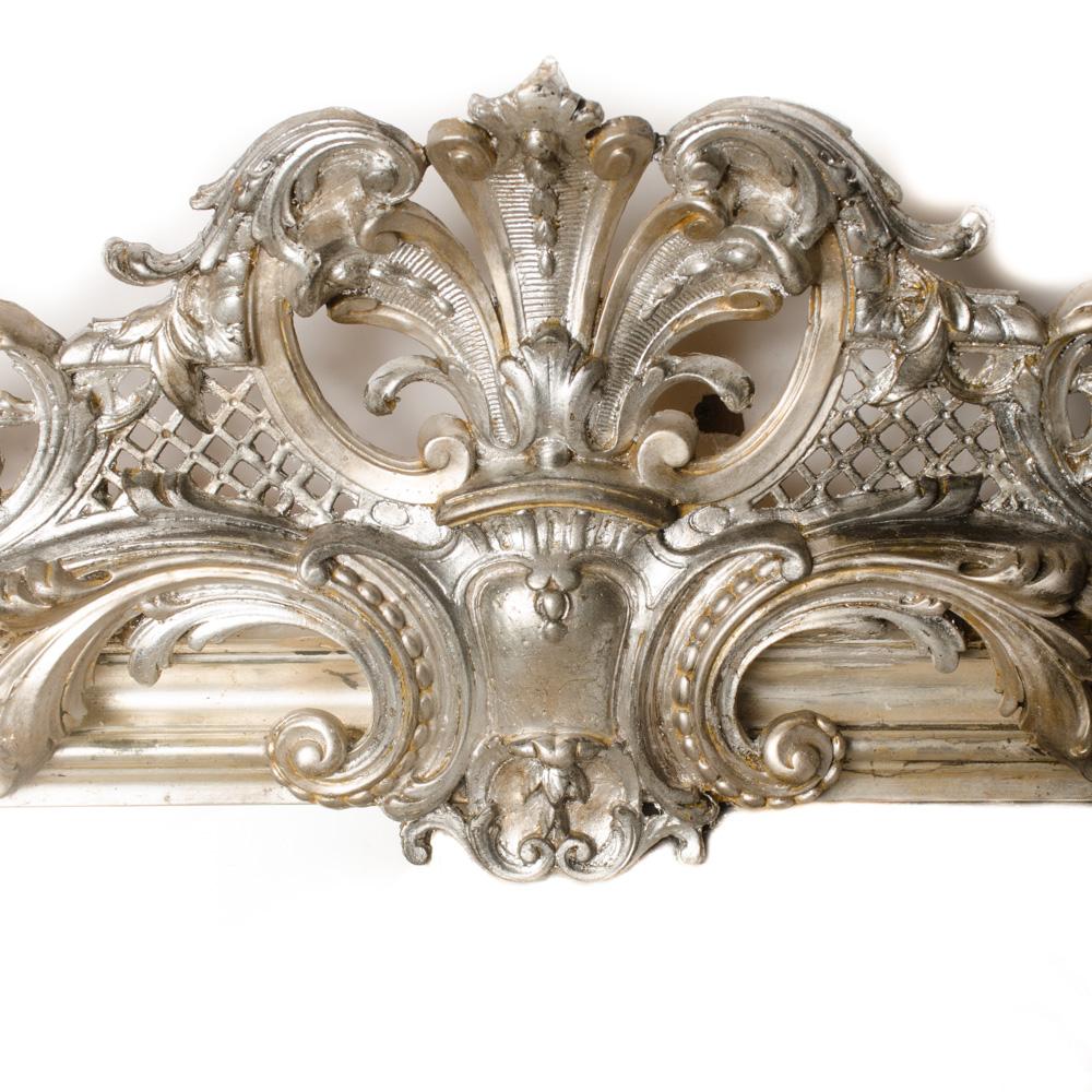 Wood 19th Century French Silver Gilt Mirror