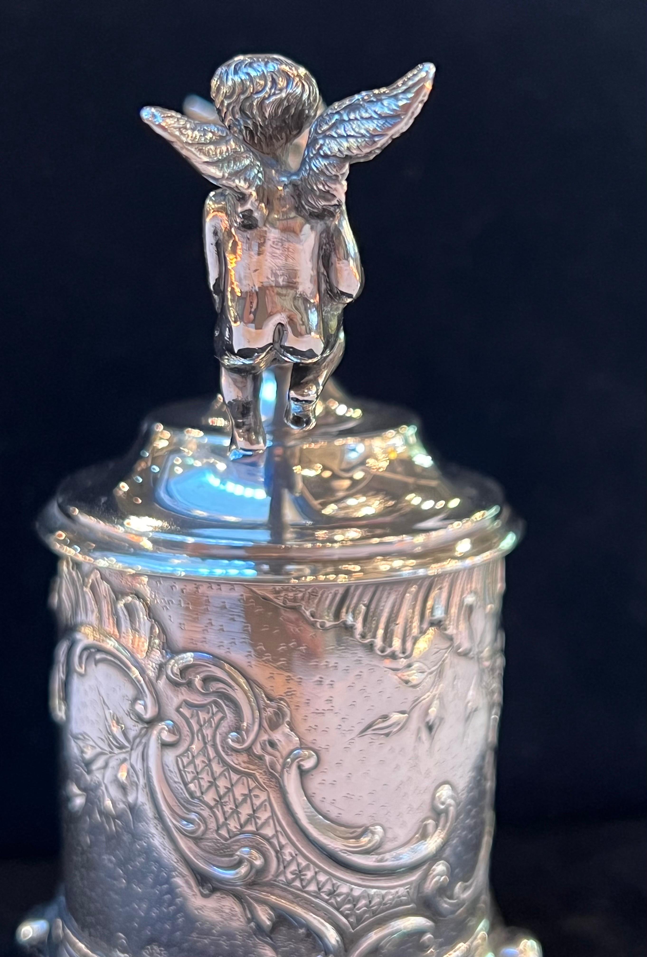 19th Century French Sterling Hallmarked Pepper Mill by Jean Granvigne For Sale 5