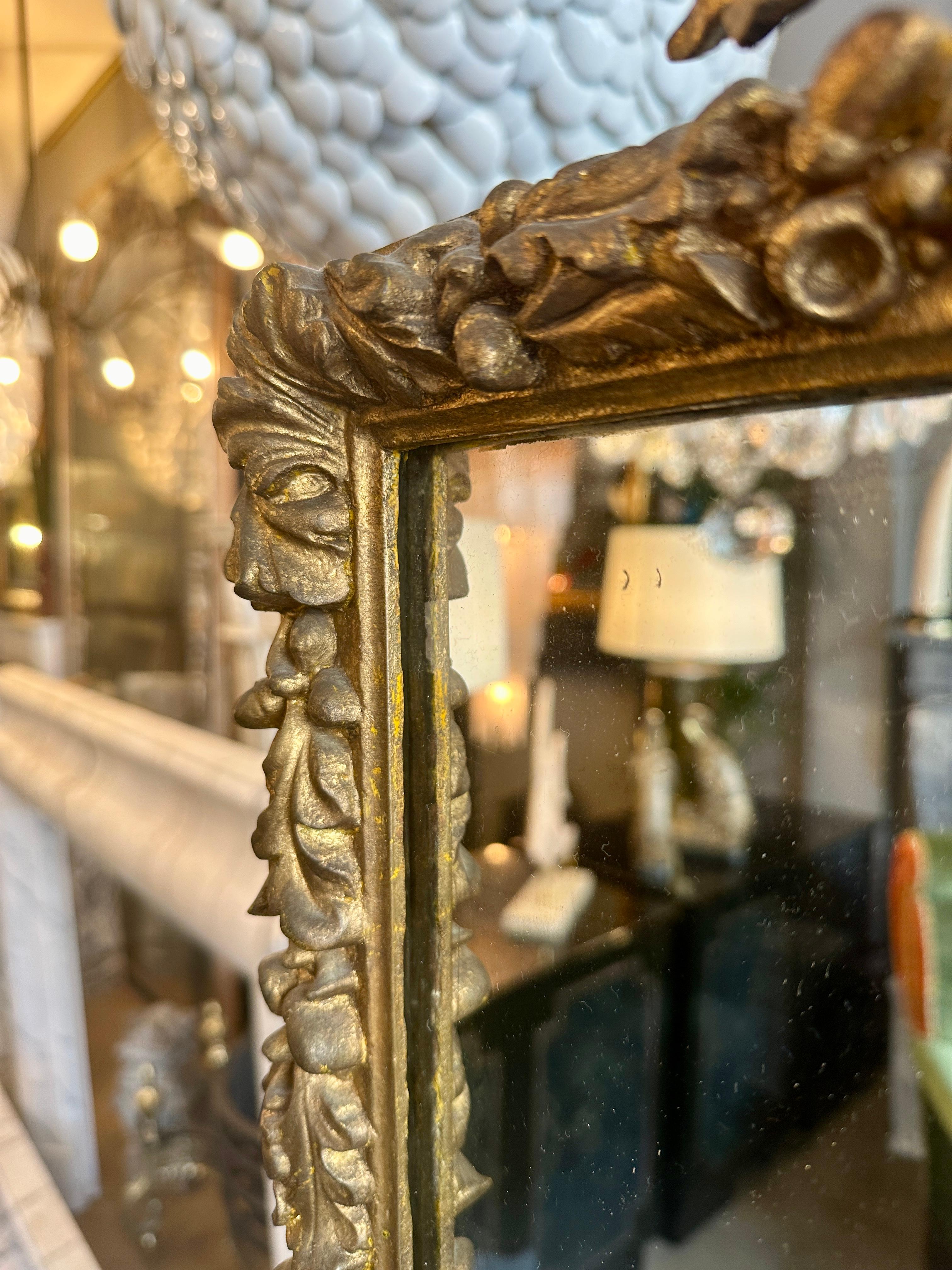 A 19th Century French Tall Gold Gilt Antique Mirror For Sale 4