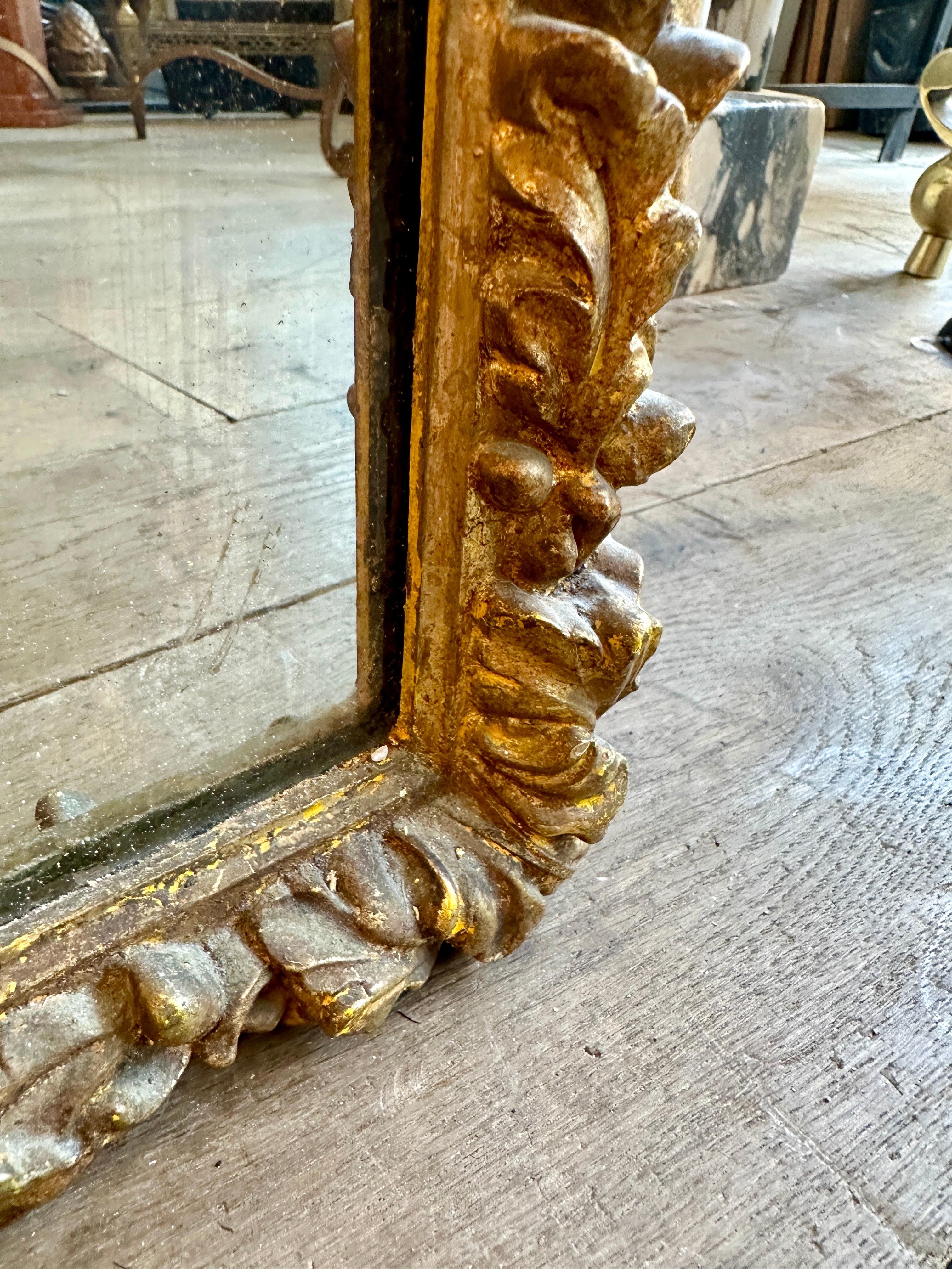 A 19th Century French Tall Gold Gilt Antique Mirror For Sale 5