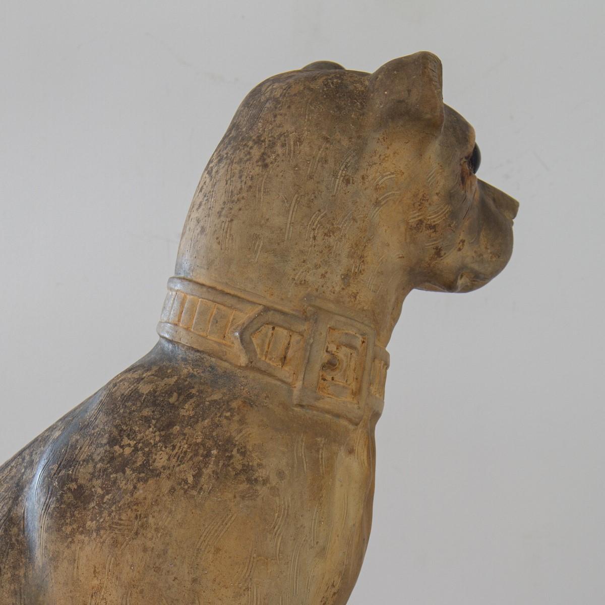 19th Century French Terracotta Model of a Pug, Stamped 4