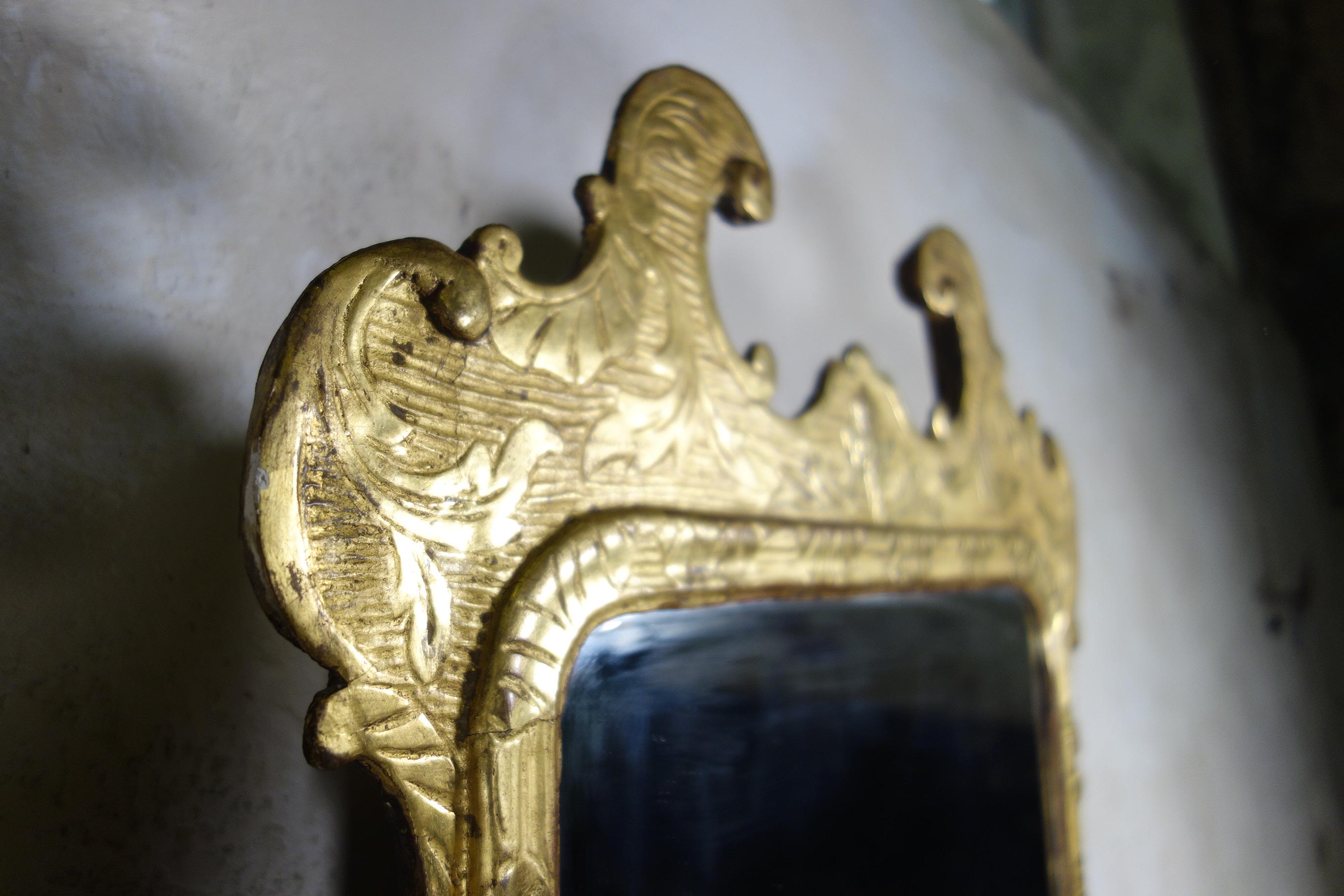 19th Century George I Style Gilt Gesso Pier Wall Mirror In Good Condition In Basingstoke, Hampshire