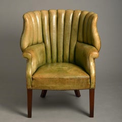19th Century George III Style Leather Upholstered Armchair