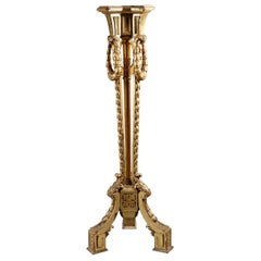 19th Century Gilded Wooden Pedestal