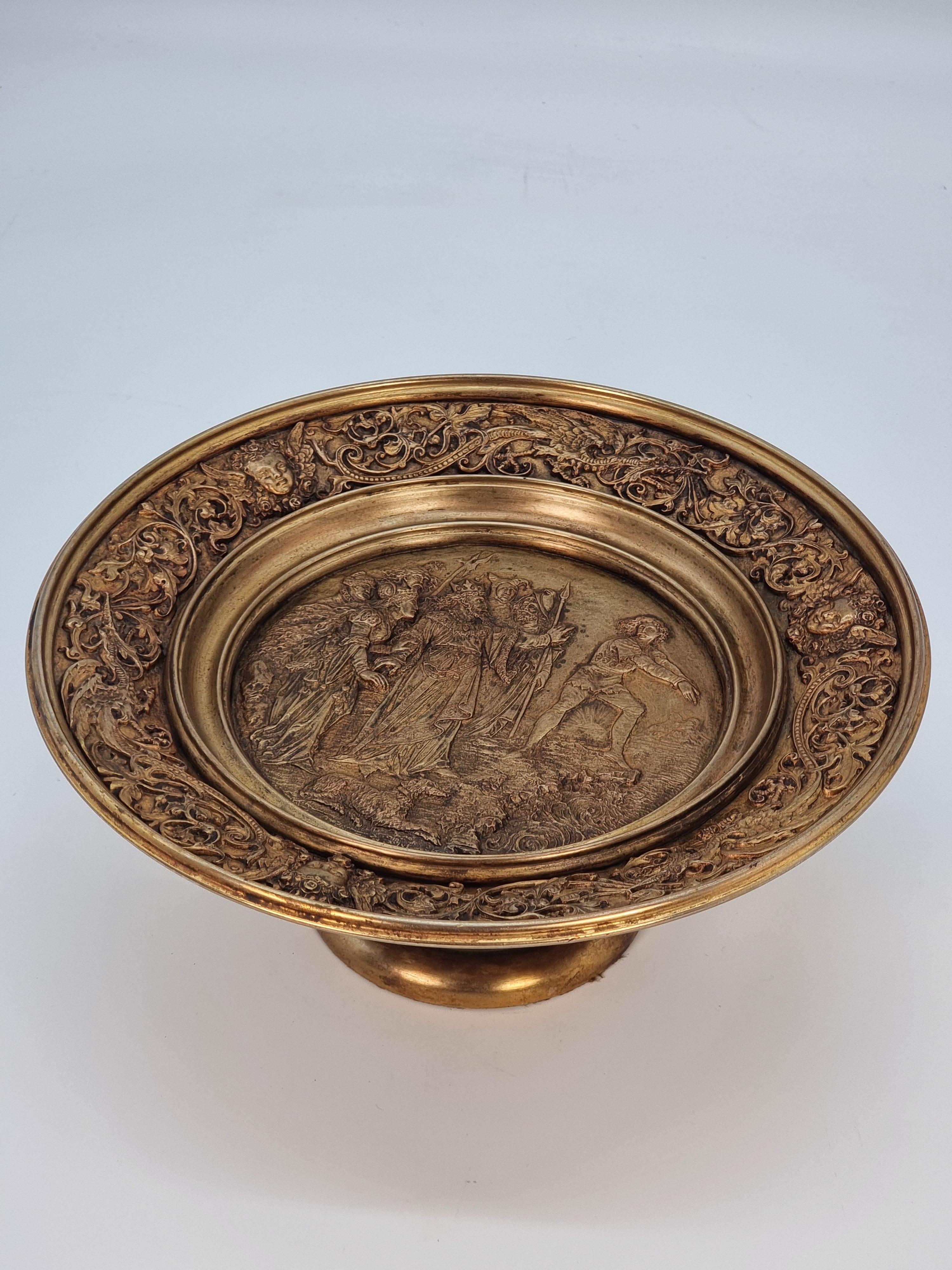 Métal Centre de table ou tazza en vermeil du 19e siècle, anglais vers 1880 en vente