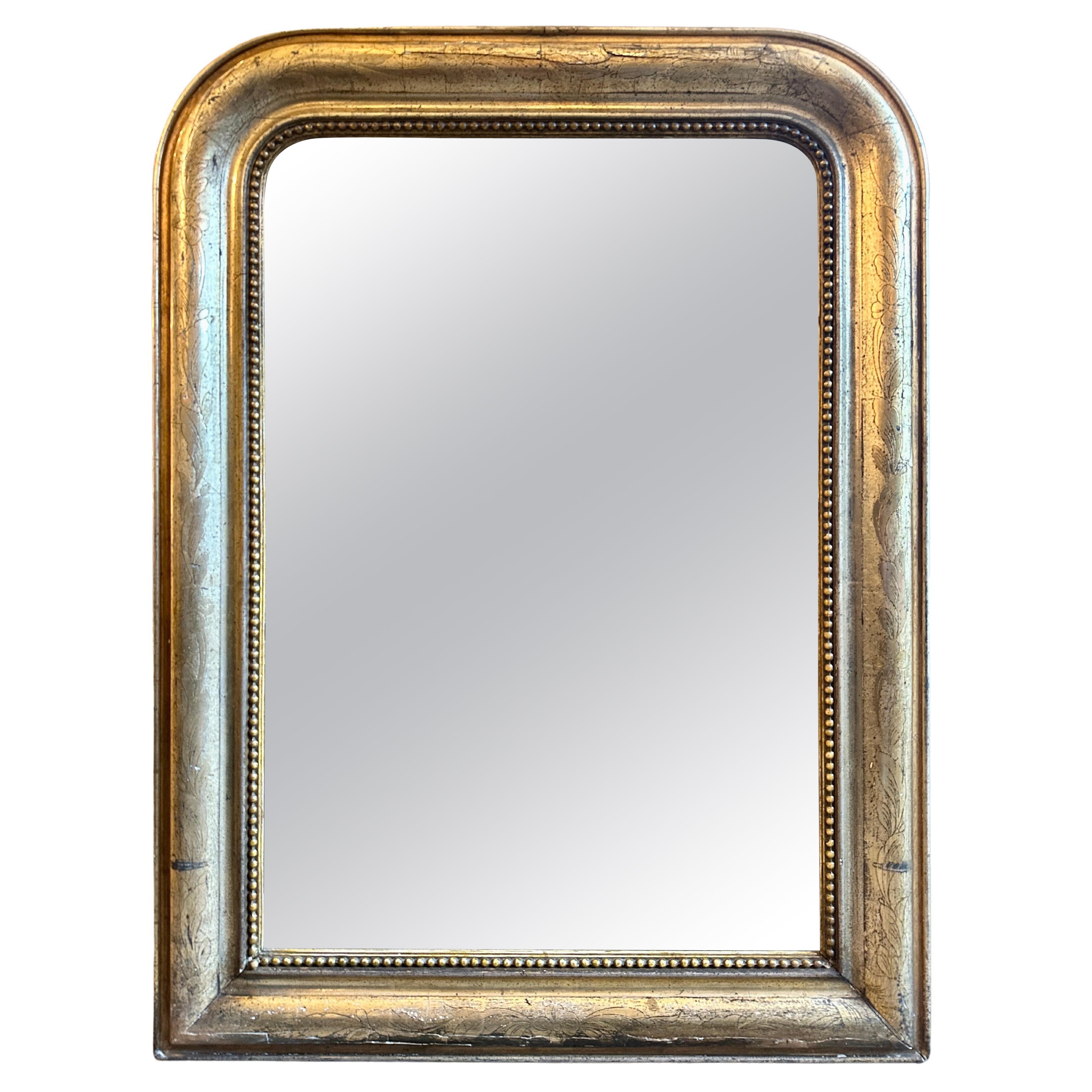 A 19th Century Gold Gilt French Louis Philippe Antique Mirror