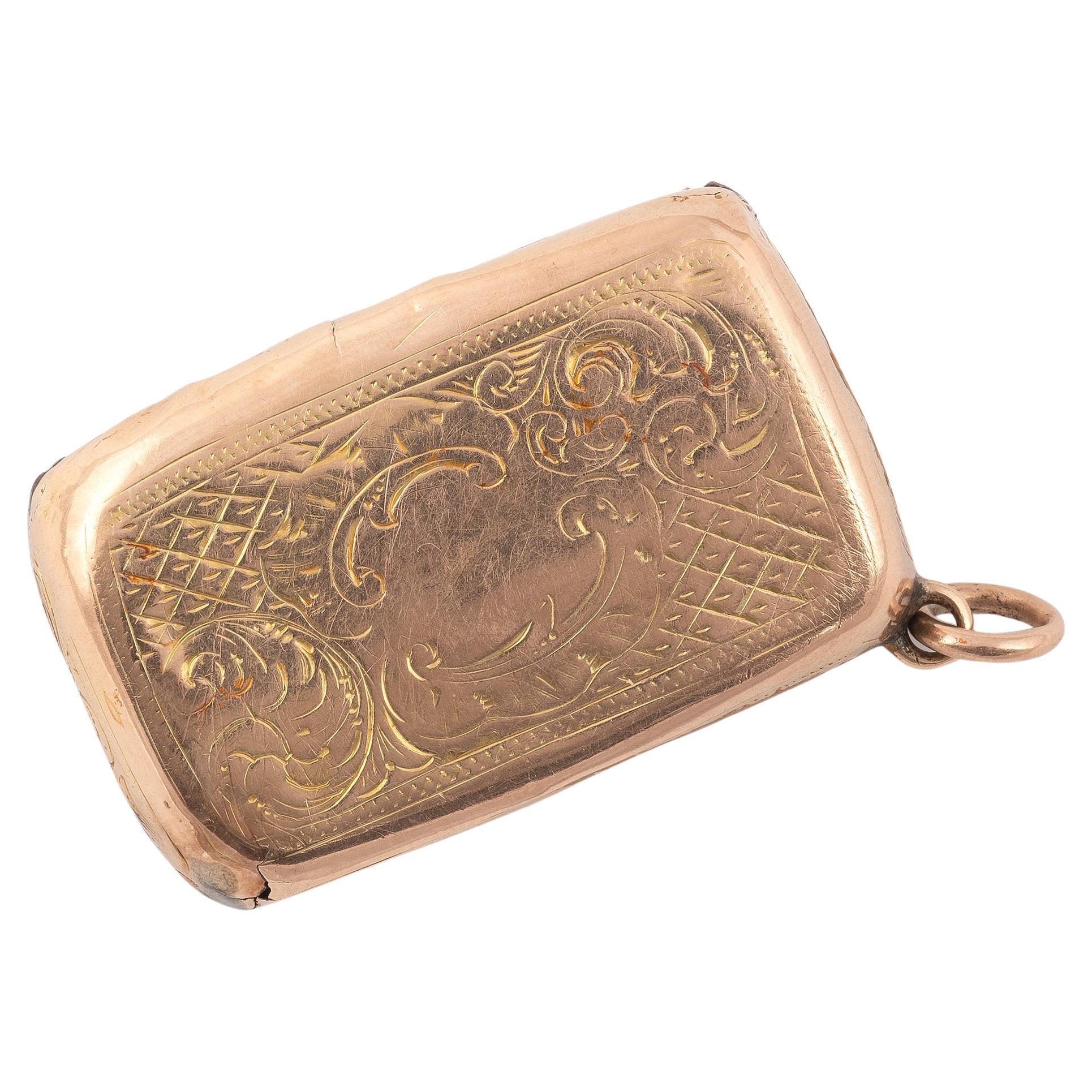 Un estuche Vesta de oro del siglo XIX en Bueno estado para la venta en Firenze, IT