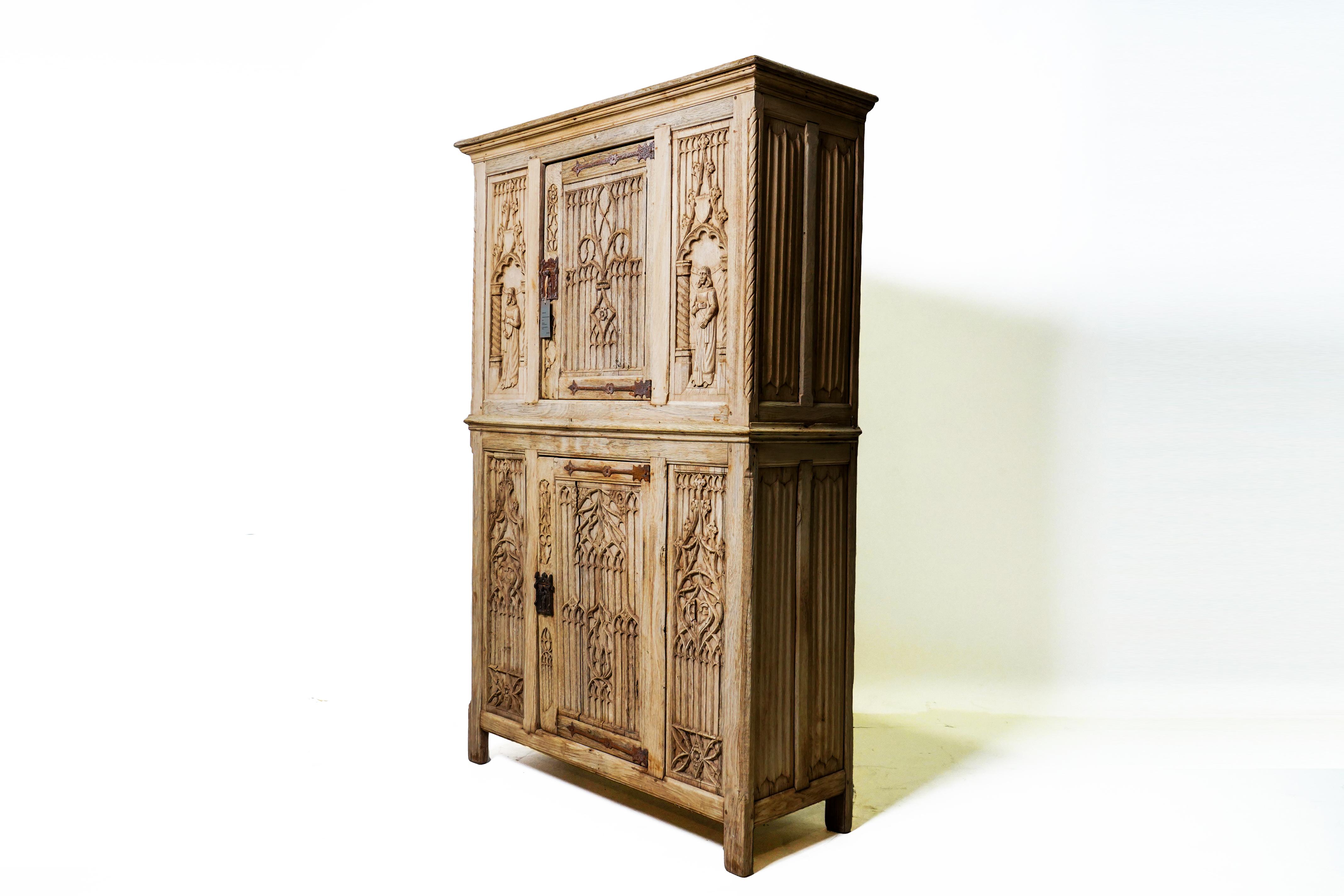 A 19th Century Gothic Revival Cabinet In Good Condition In Chicago, IL